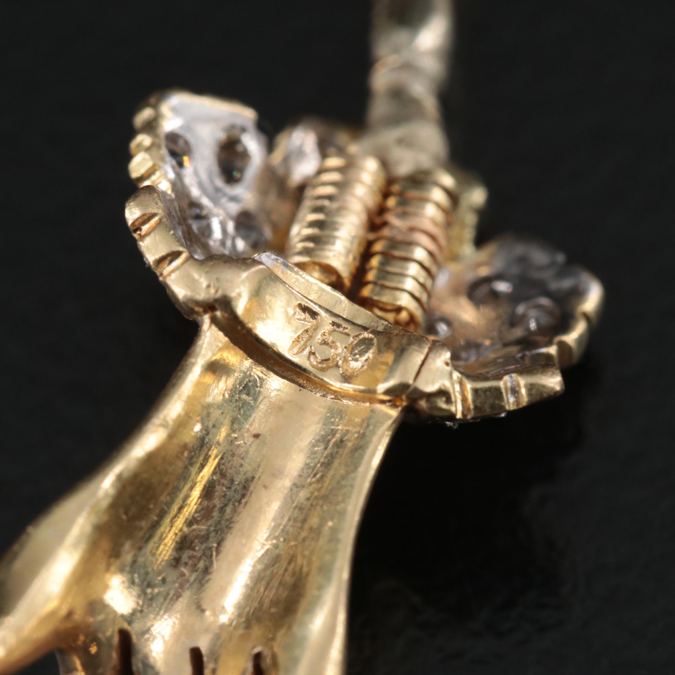 18K Topaz and Diamond Fenian Claddagh Necklace