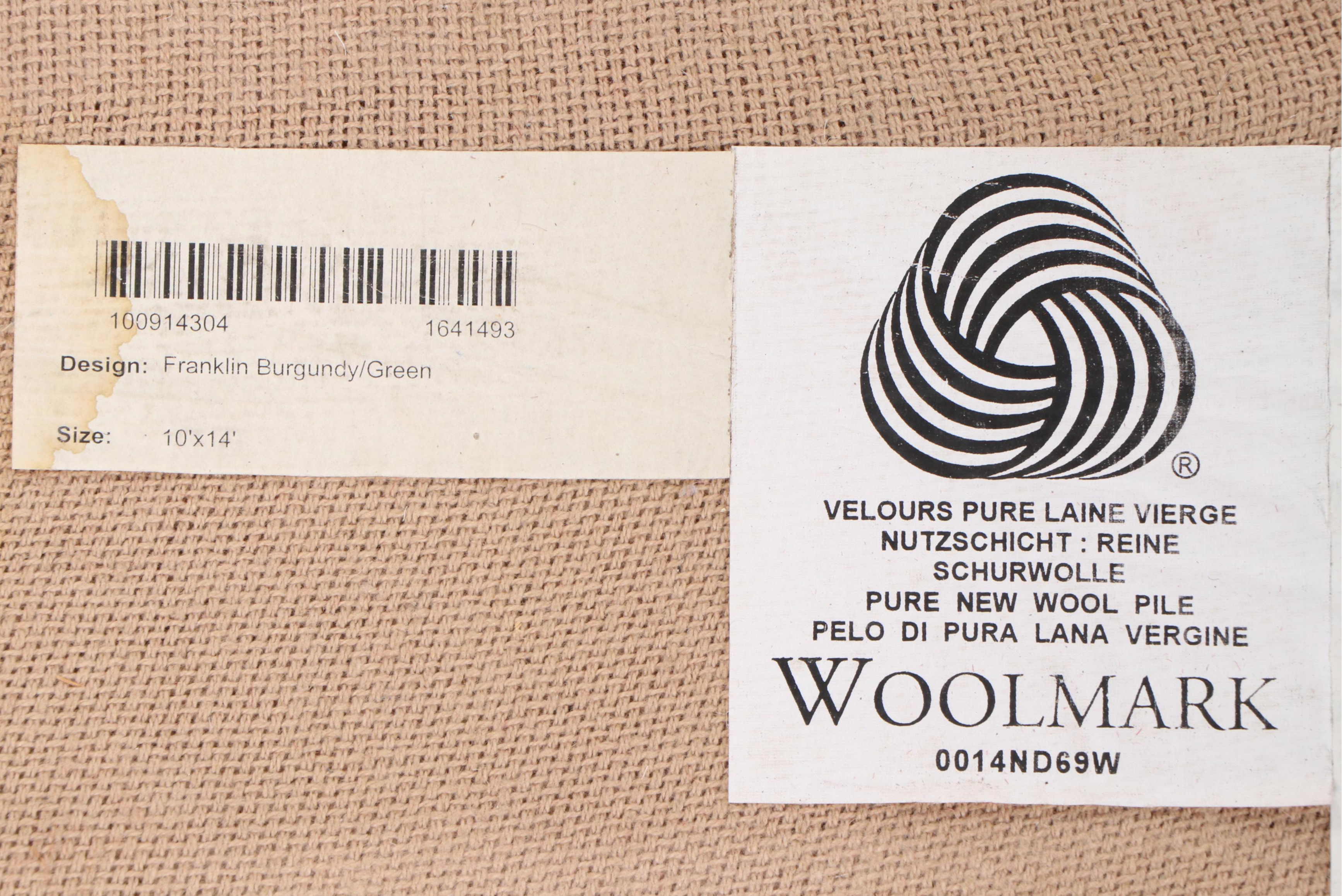 9'10 x 13'10 Hand-Tufted Pottery Barn Franklin Room Sized Rug