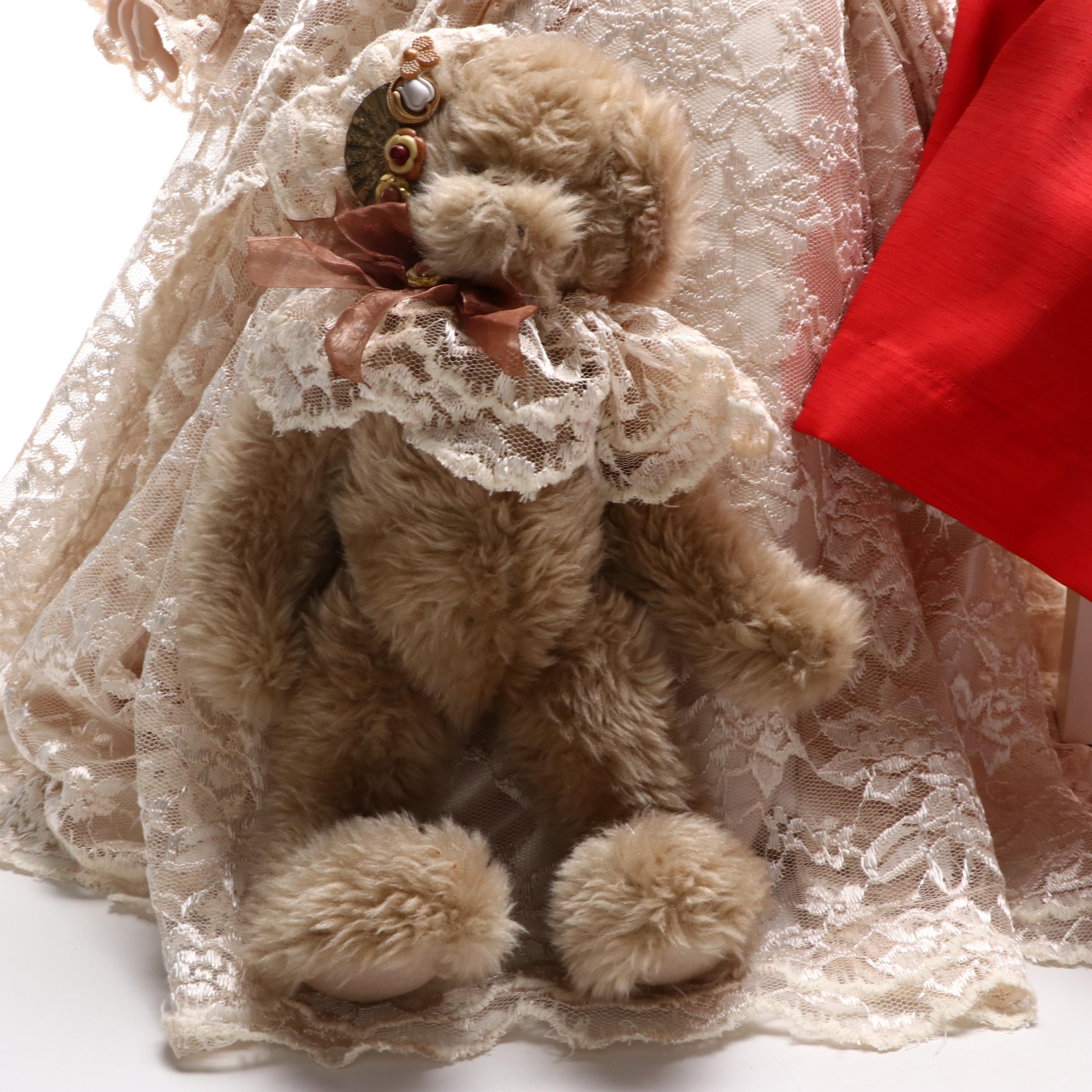 Pamela Erff Porcelain Bride Doll with Fayzah Spanos Vinyl Doll