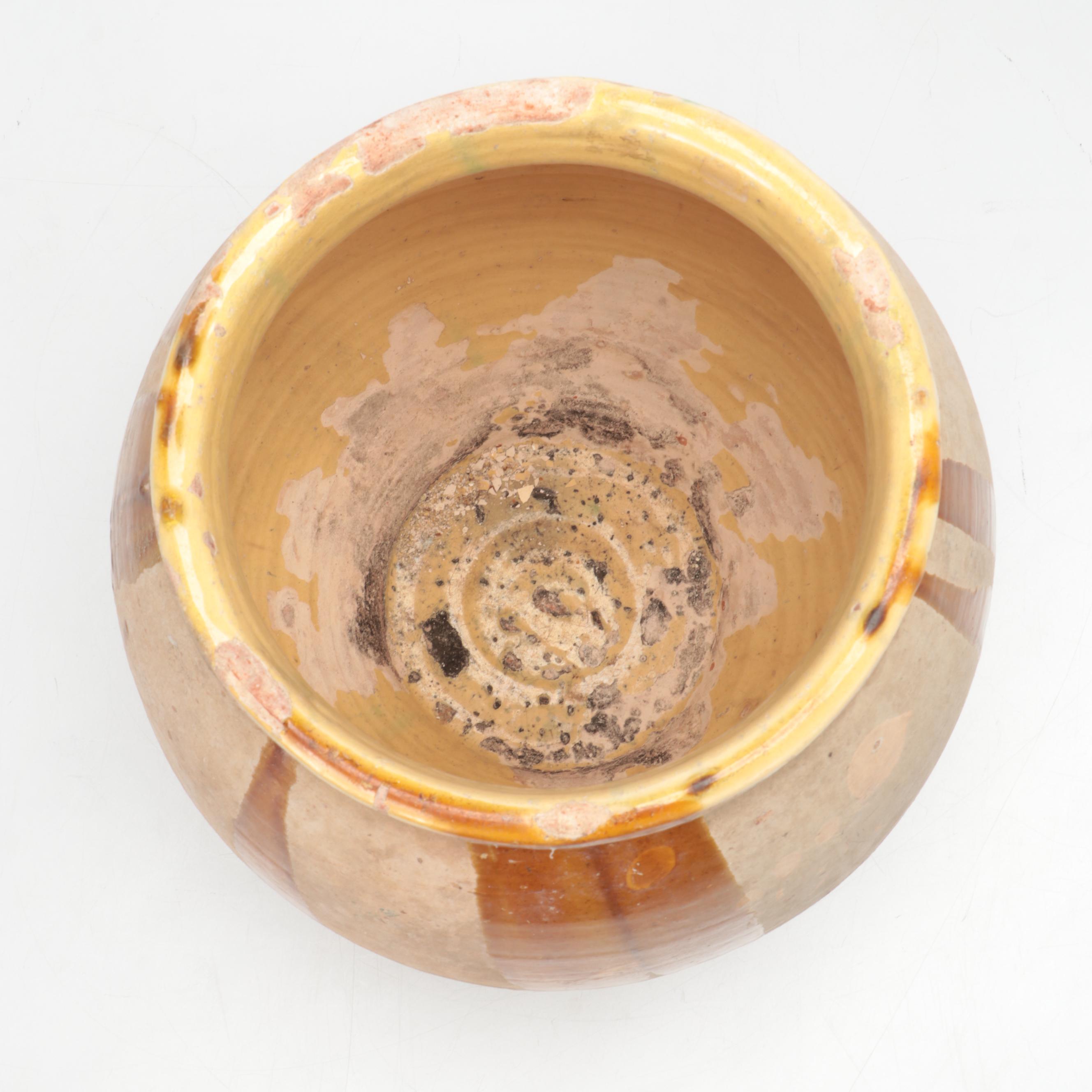 Mediterranean  Style Earthenware Olive Jar