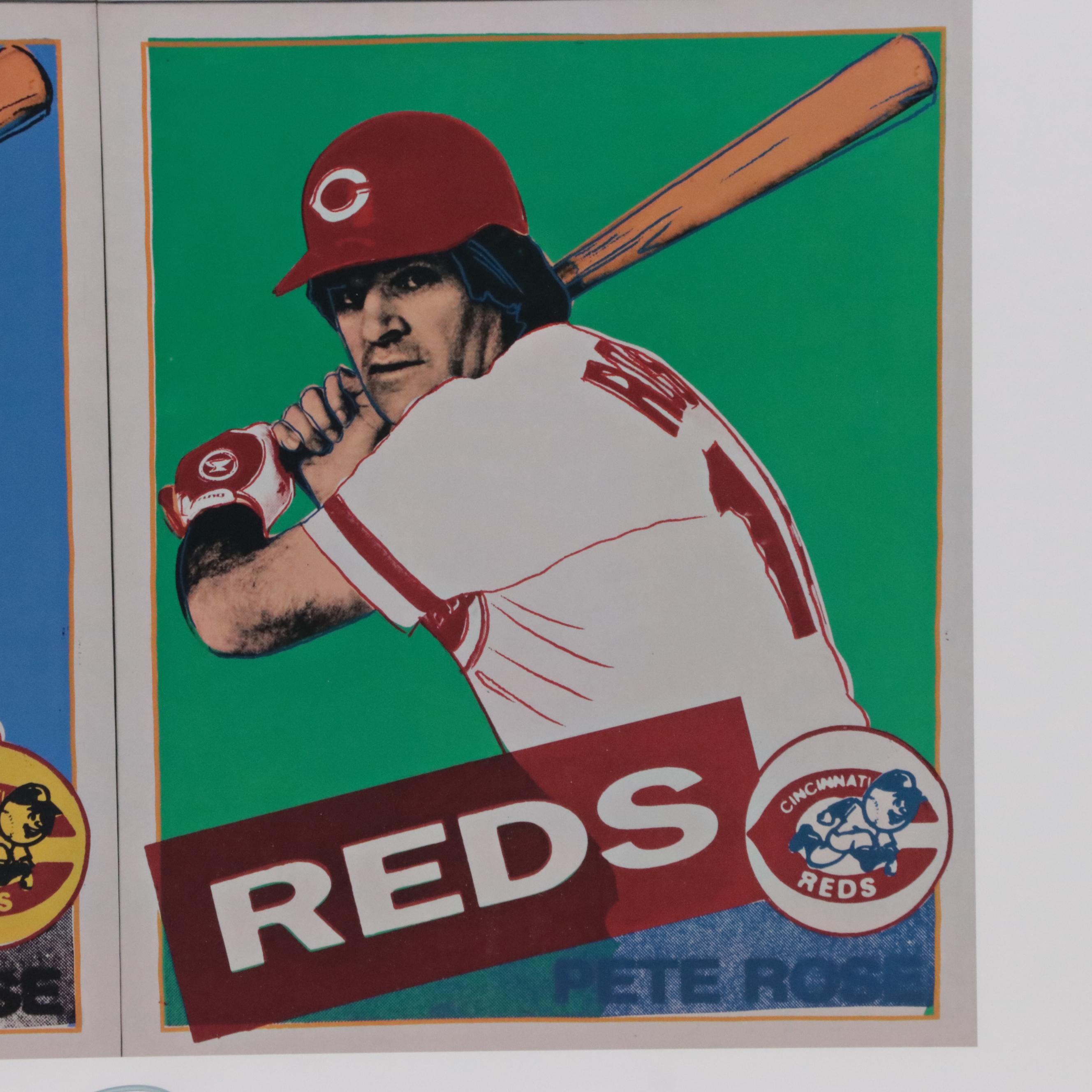 Pete Rose Autographed Andy Warhol Giclée Poster for Cincinnati Art Museum