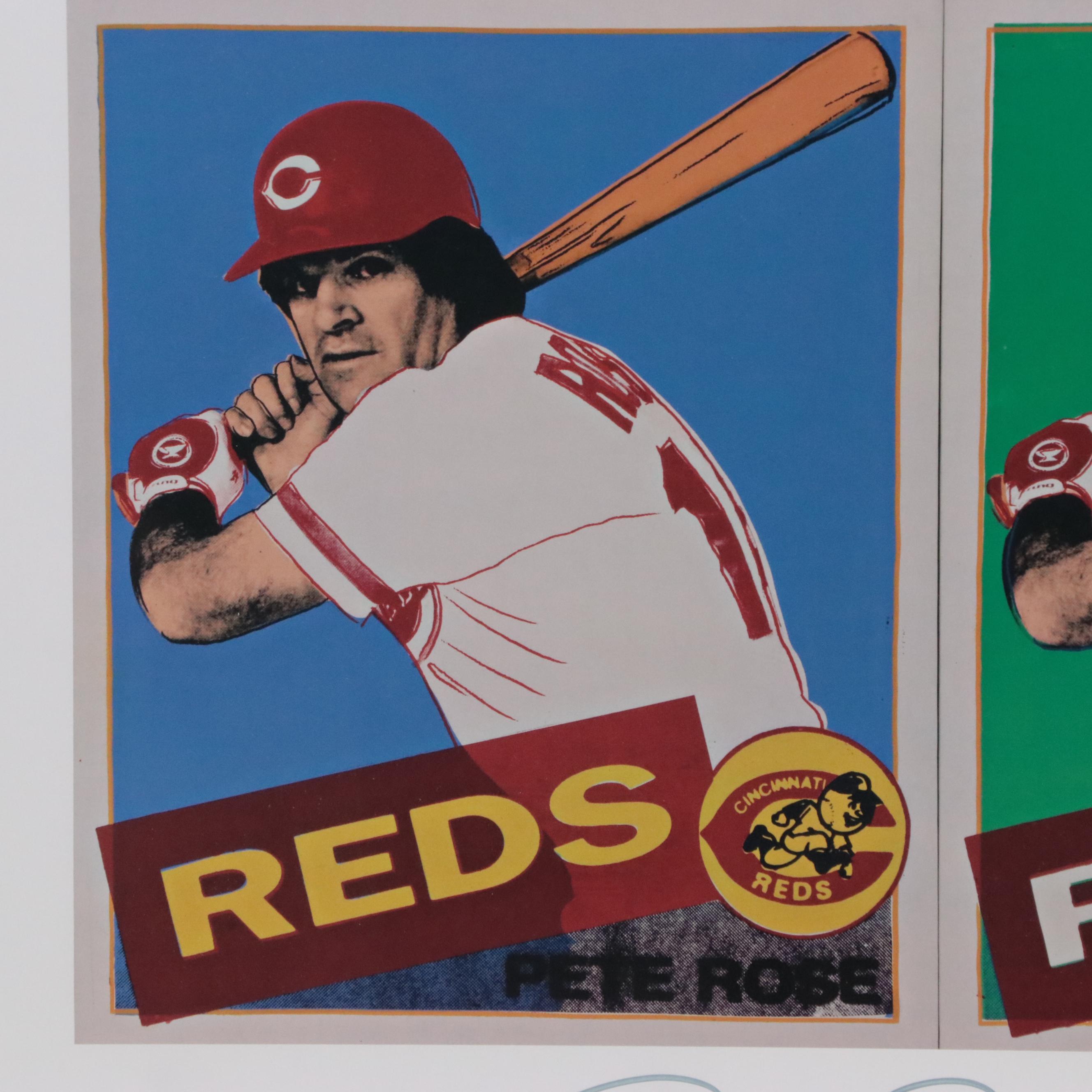 Pete Rose Autographed Andy Warhol Giclée Poster for Cincinnati Art Museum