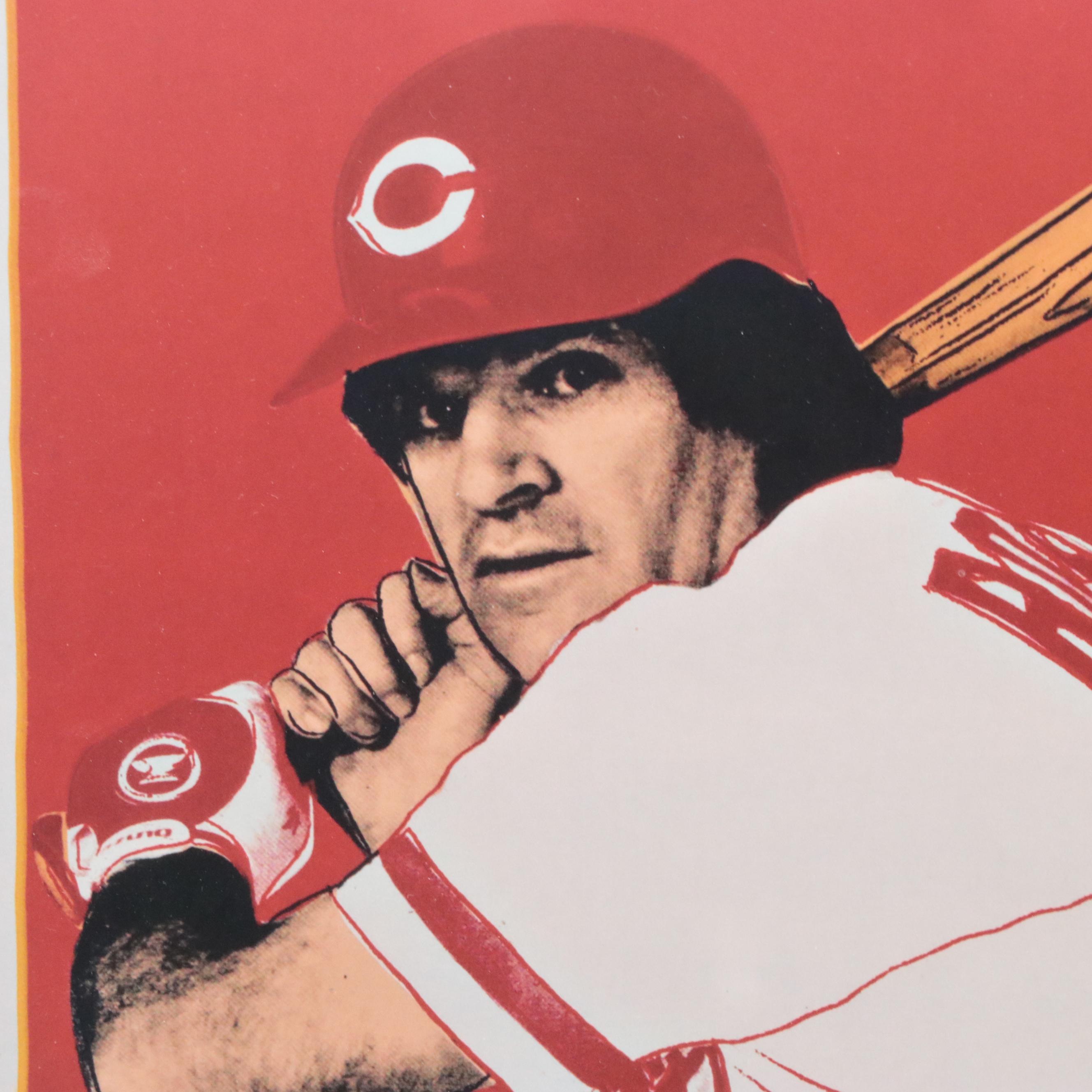 Pete Rose Autographed Andy Warhol Giclée Poster for Cincinnati Art Museum