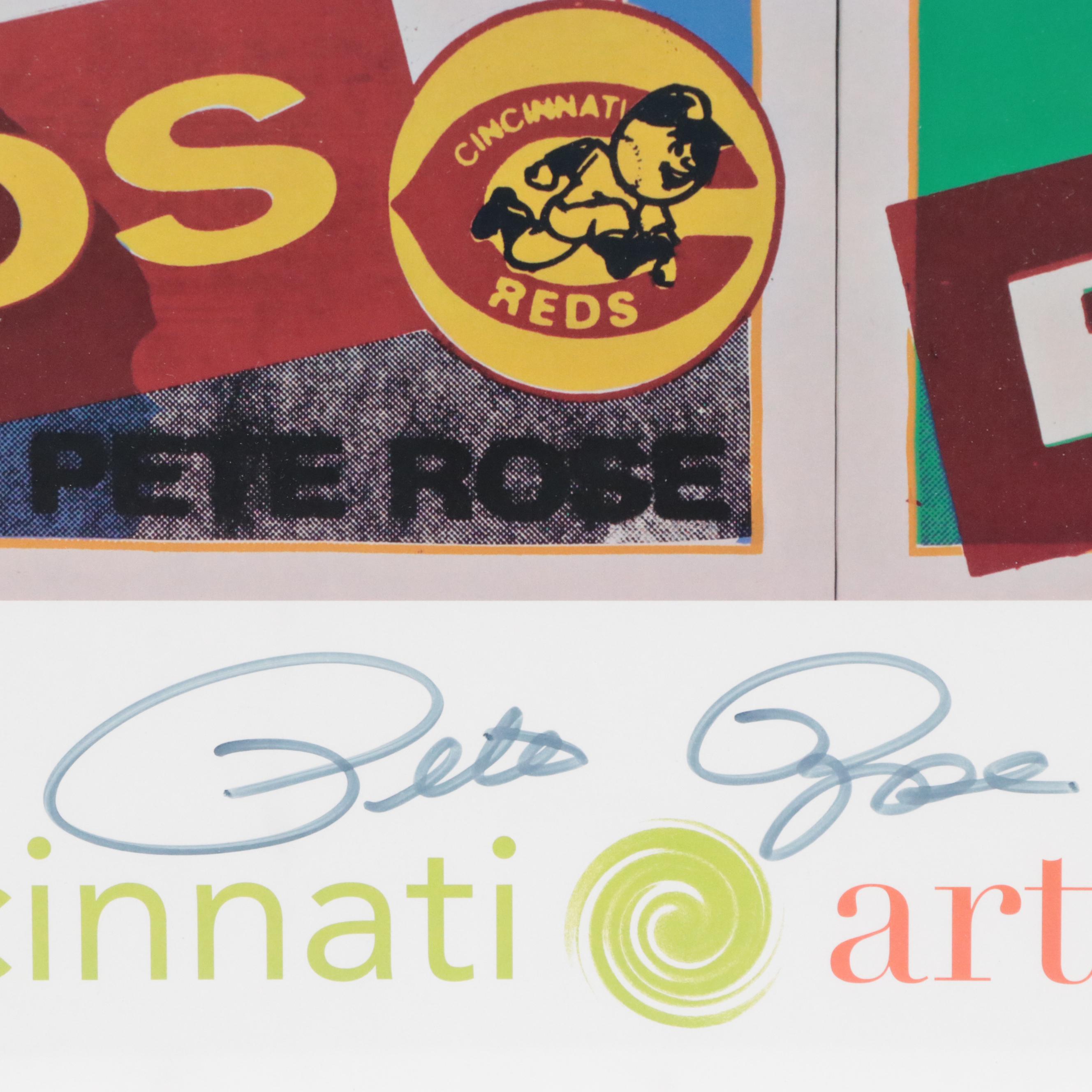 Pete Rose Autographed Andy Warhol Giclée Poster for Cincinnati Art Museum
