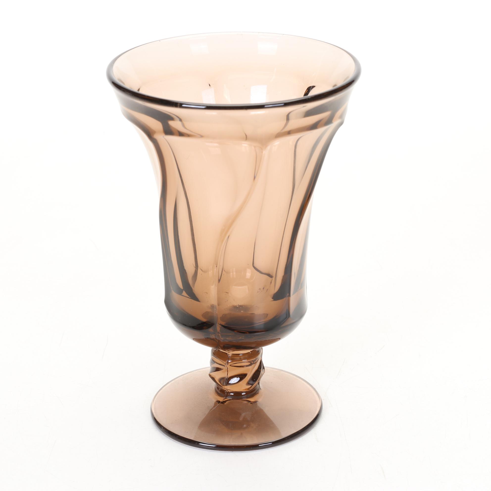 Fostoria "Jamestown Brown" Stemware, Pitcher and Dinneware, Set of 36, 1961-1982