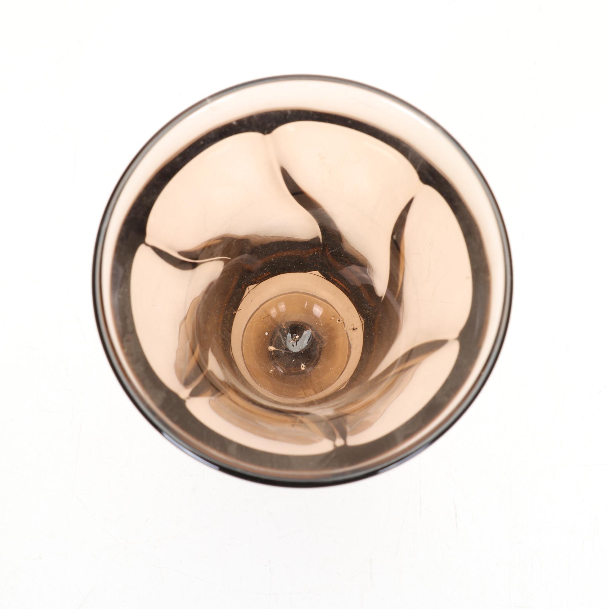 Fostoria "Jamestown Brown" Stemware, Pitcher and Dinneware, Set of 36, 1961-1982