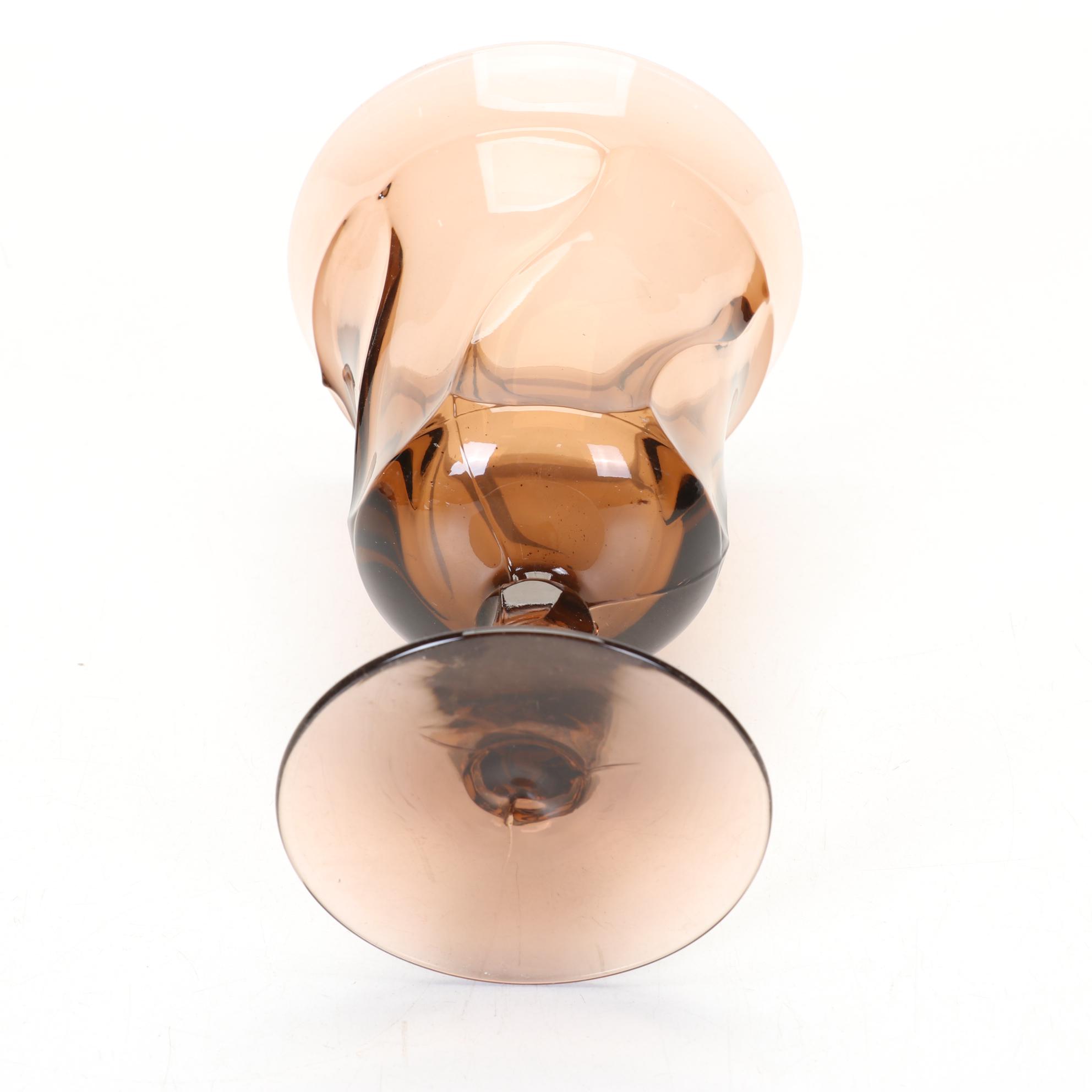 Fostoria "Jamestown Brown" Stemware, Pitcher and Dinneware, Set of 36, 1961-1982