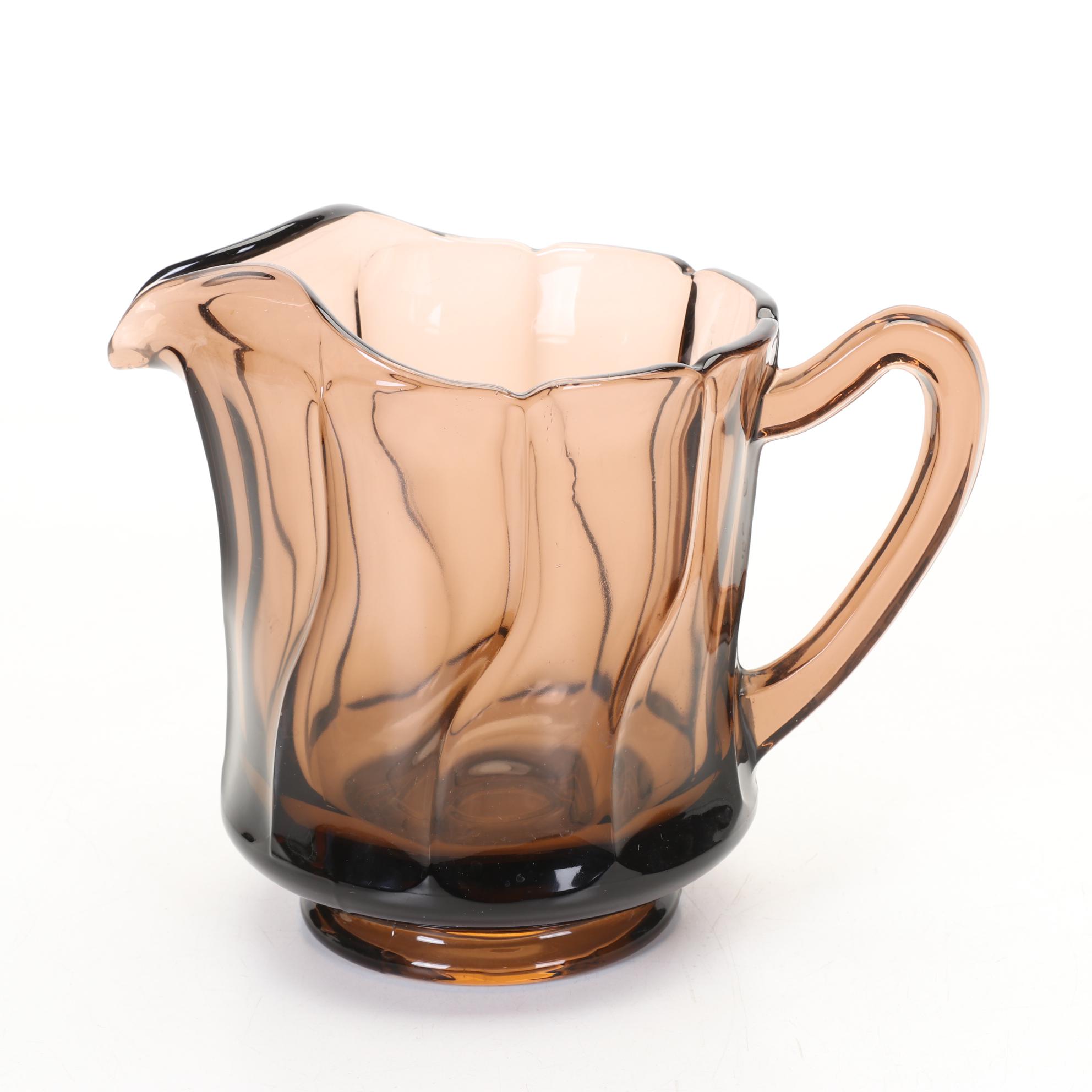 Fostoria "Jamestown Brown" Stemware, Pitcher and Dinneware, Set of 36, 1961-1982