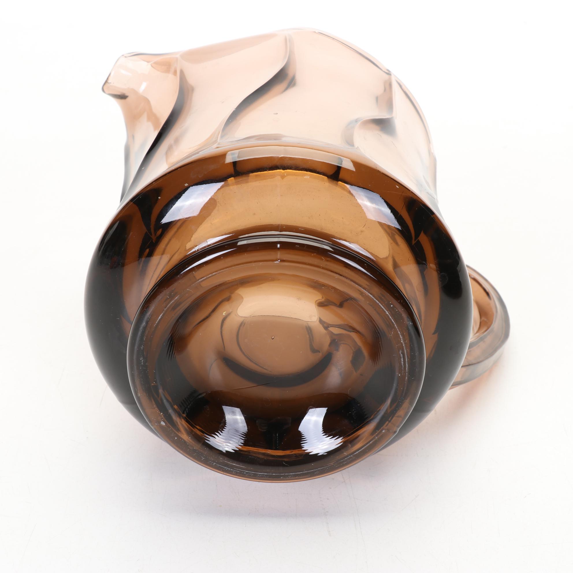 Fostoria "Jamestown Brown" Stemware, Pitcher and Dinneware, Set of 36, 1961-1982