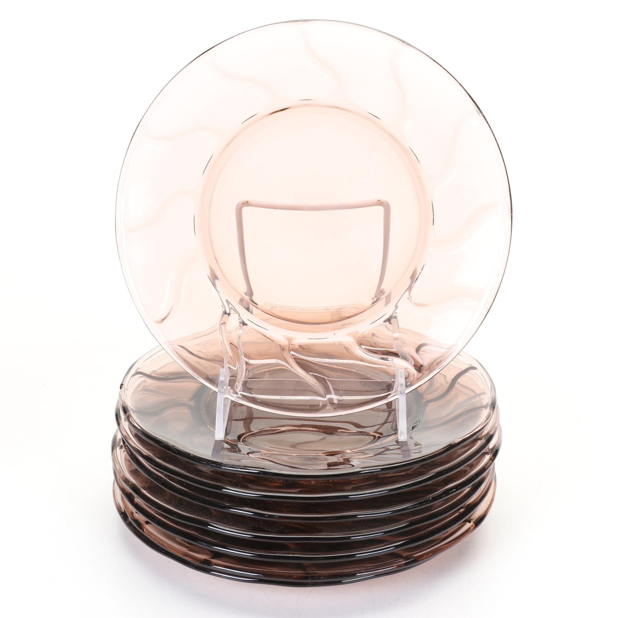 Fostoria "Jamestown Brown" Stemware, Pitcher and Dinneware, Set of 36, 1961-1982