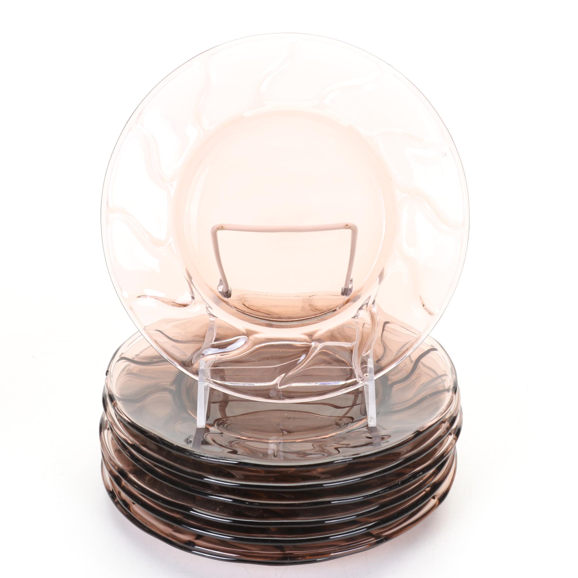 Fostoria "Jamestown Brown" Stemware, Pitcher and Dinneware, Set of 36, 1961-1982