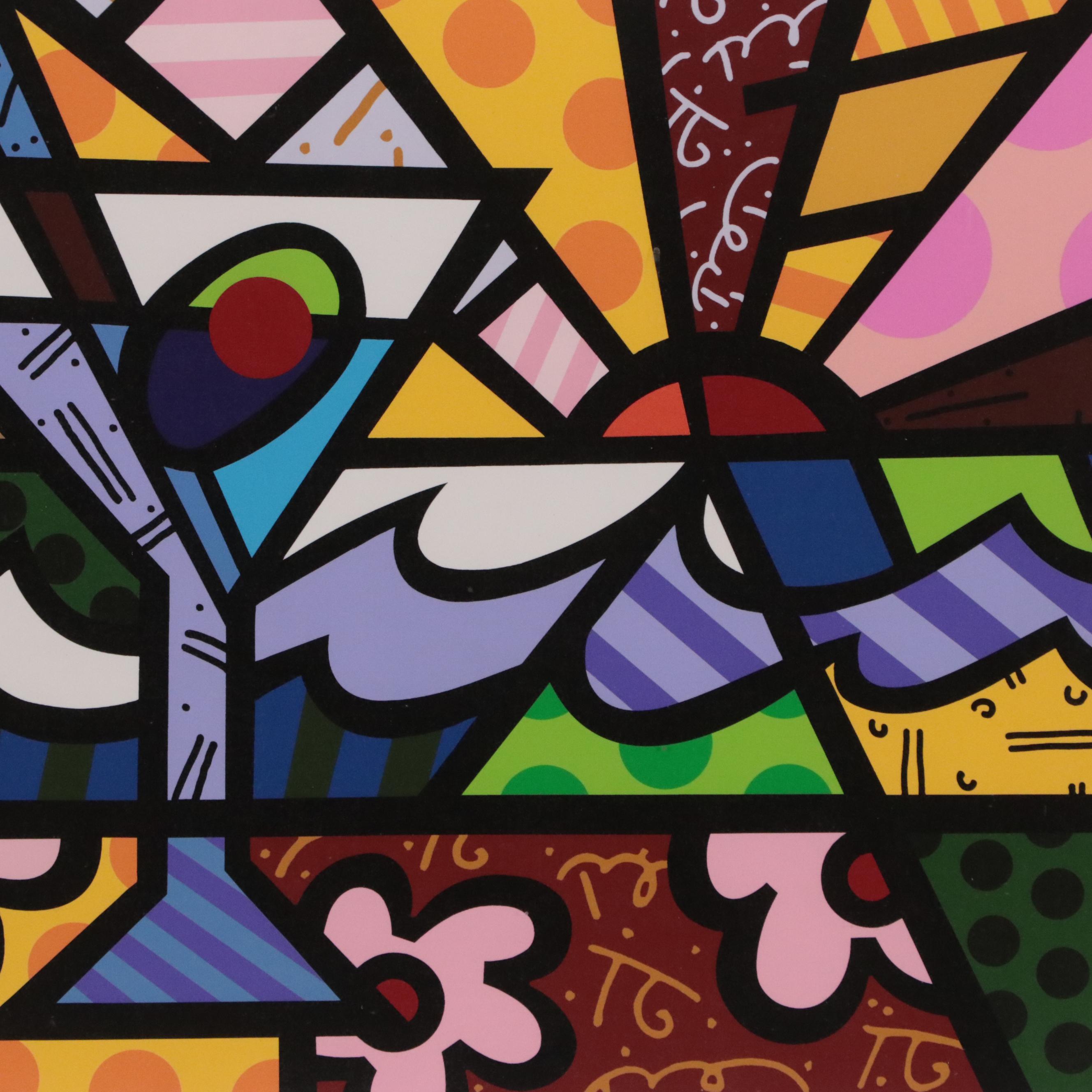 Romero Britto Giclée of Martini Glass, Late 20th Century