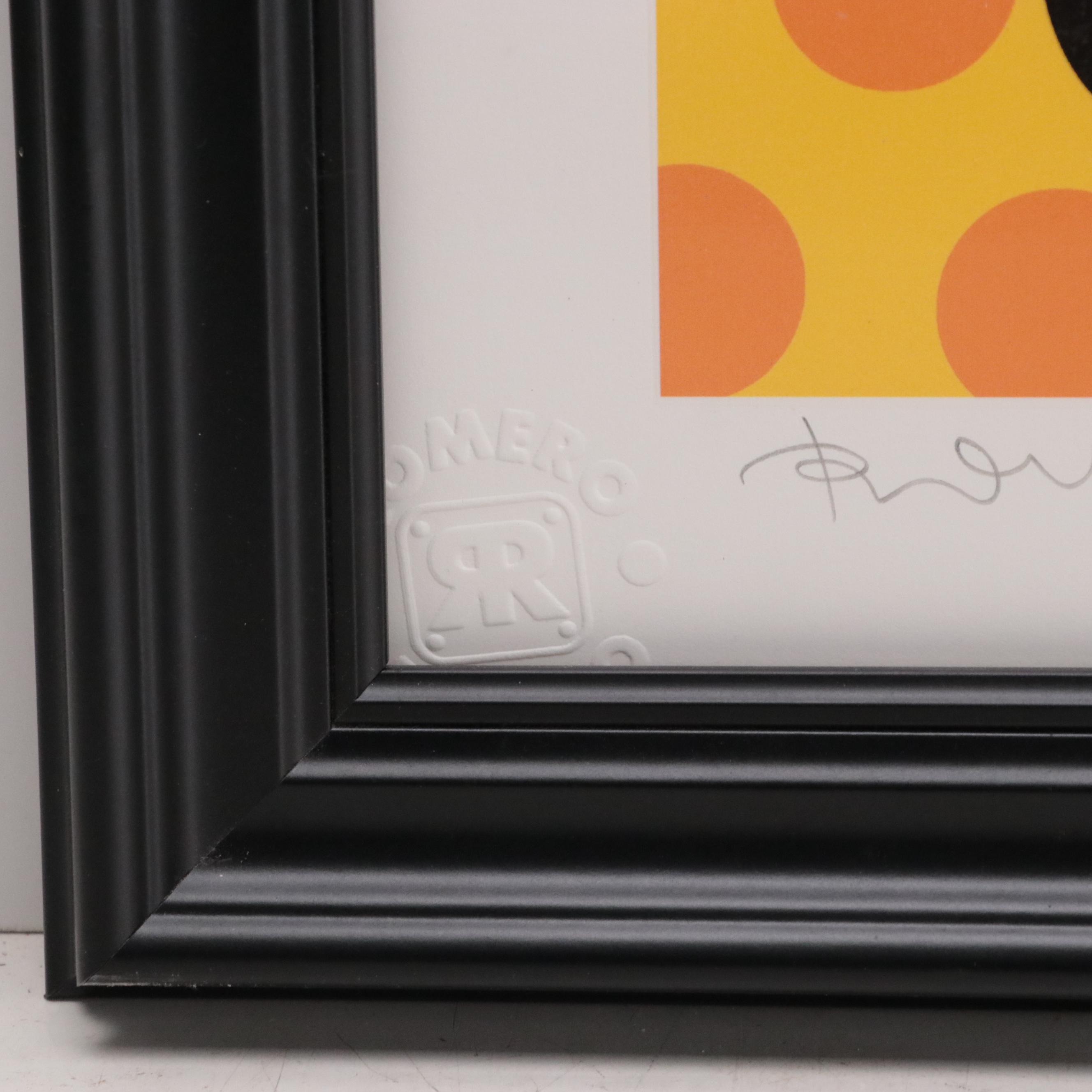 Romero Britto Giclée of Martini Glass, Late 20th Century