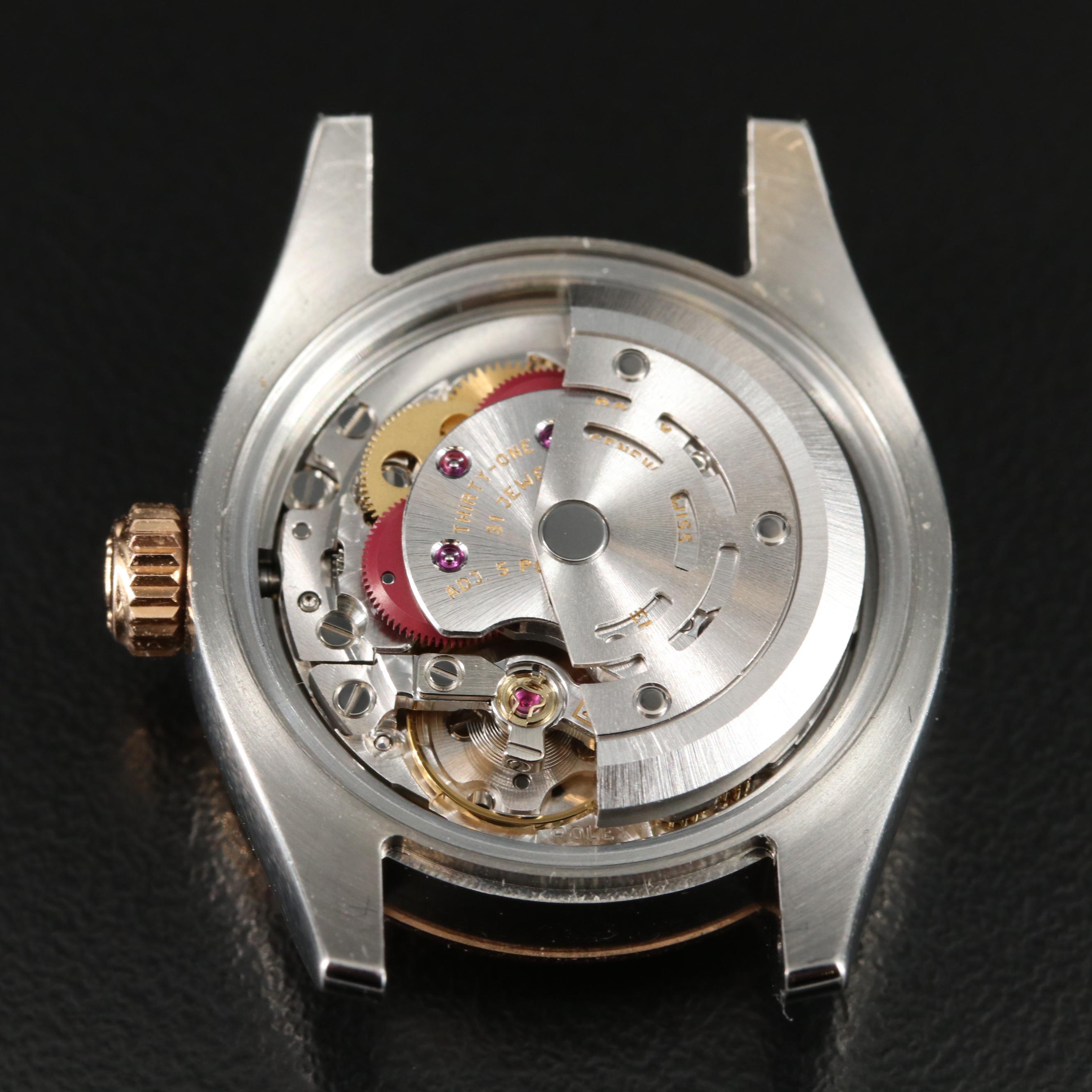 2010 Rolex Factory Diamond Pink Champagne Dial Datejust Watch