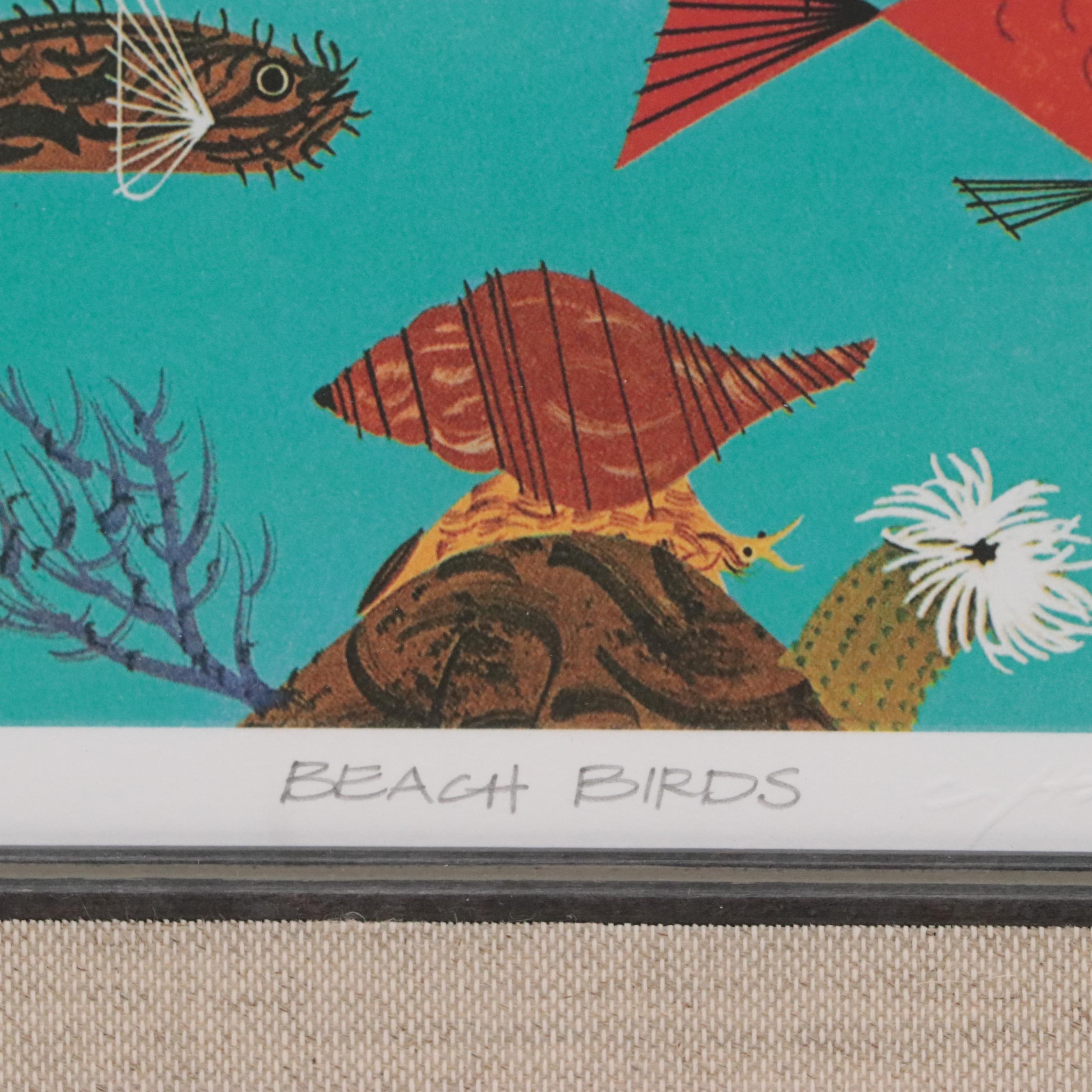 Giclée After Charley Harper "Beach Birds," Late 20th Century