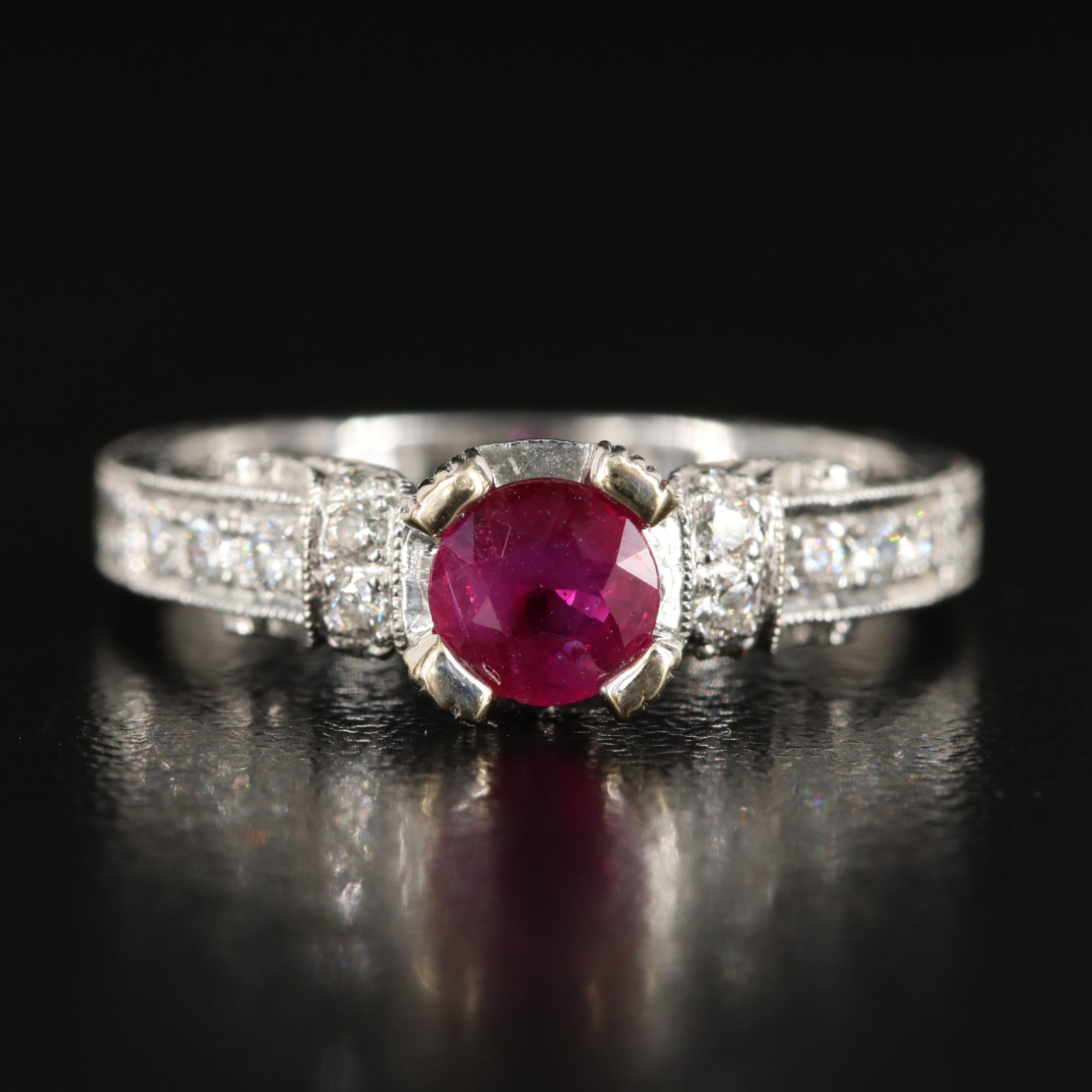 Carl Blackburn 18K Ruby and Diamond Ring