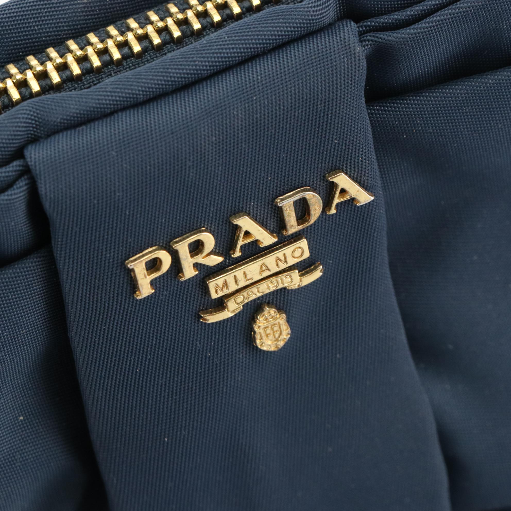 Prada Bow Clutch Bag in Tessuto Nylon