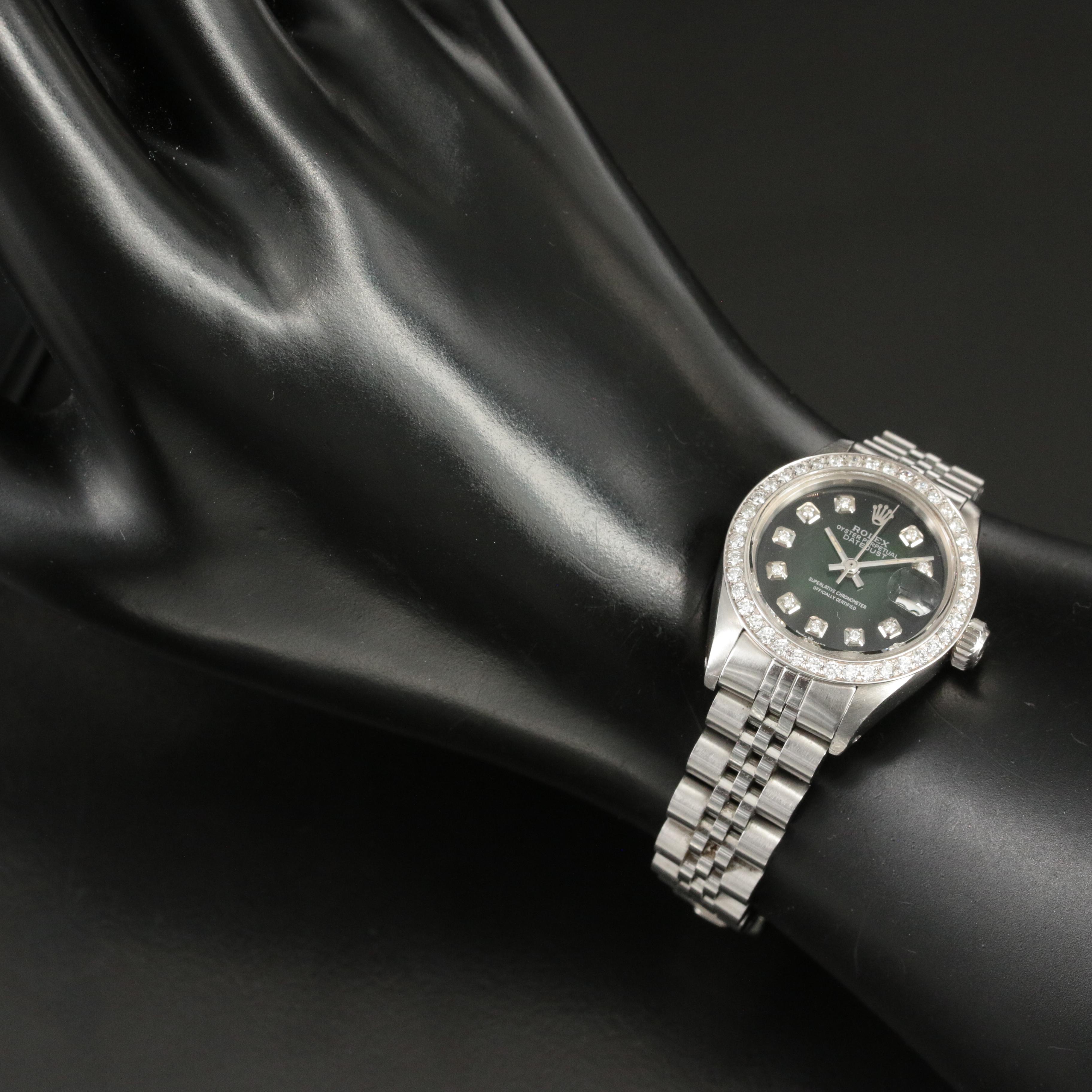 1981 Rolex Datejust Custom Diamond Dial and Bezel Watch