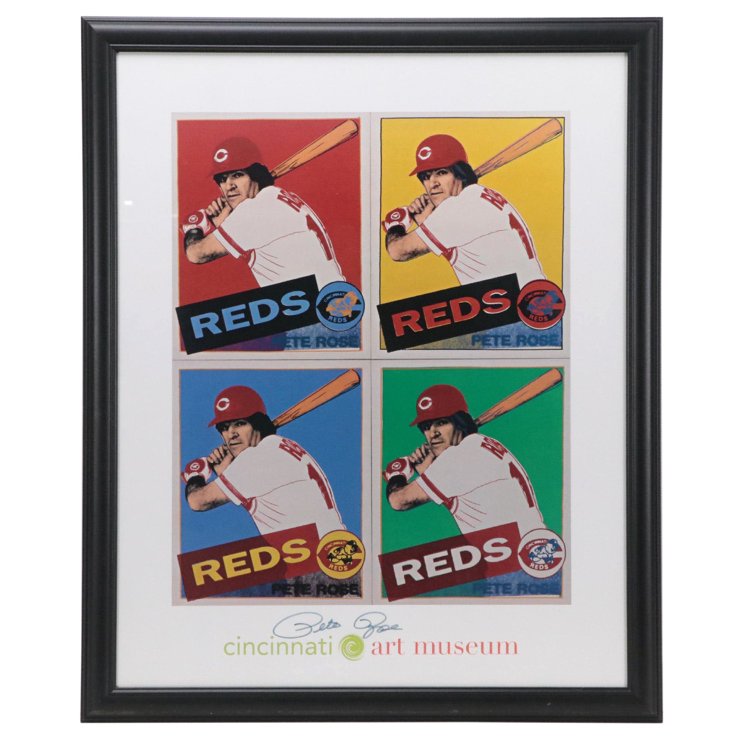 Pete Rose Autographed Andy Warhol Giclée Poster for Cincinnati Art Museum