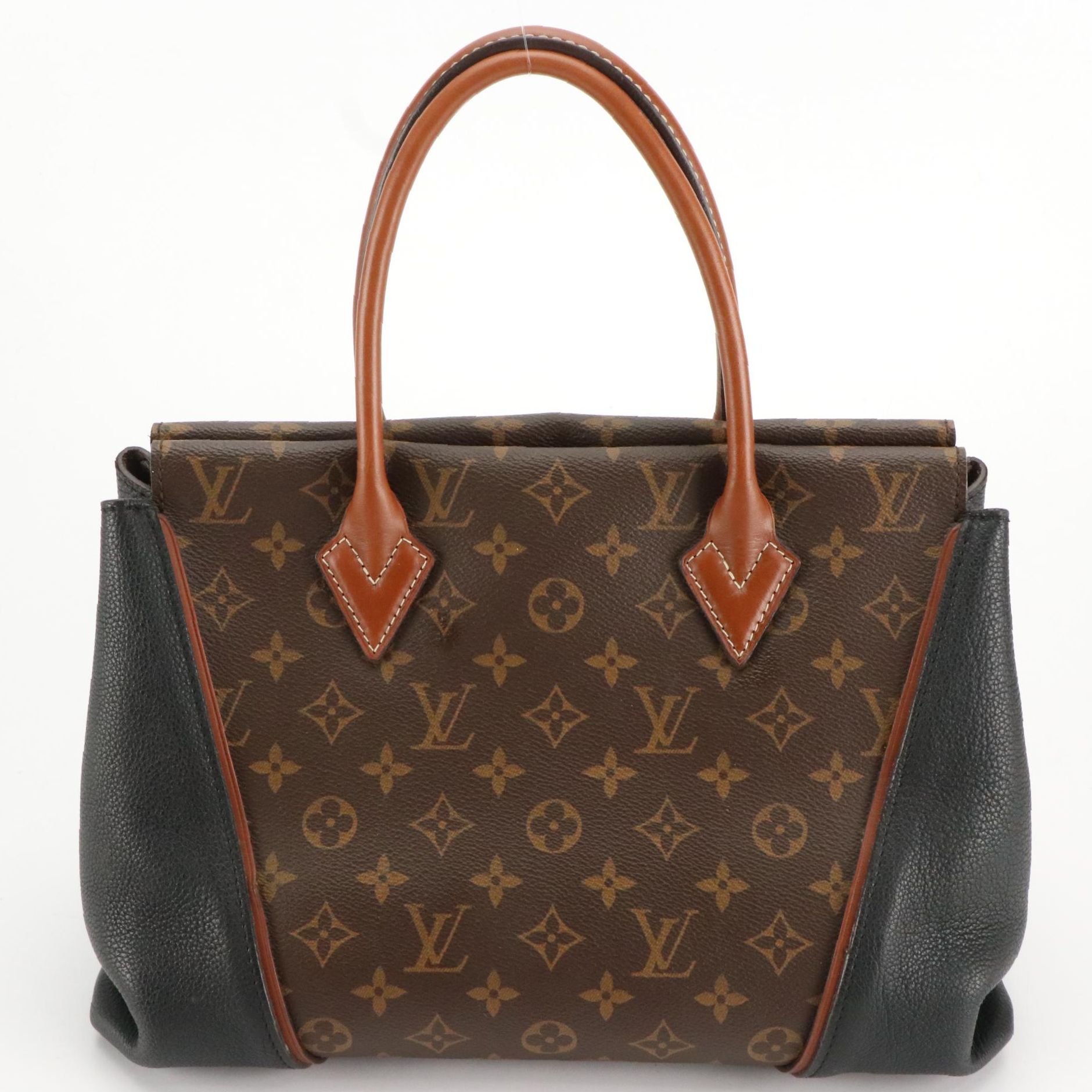 Louis Vuitton W PM Tote Bag in Monogram Canvas and Bi-Color Leather