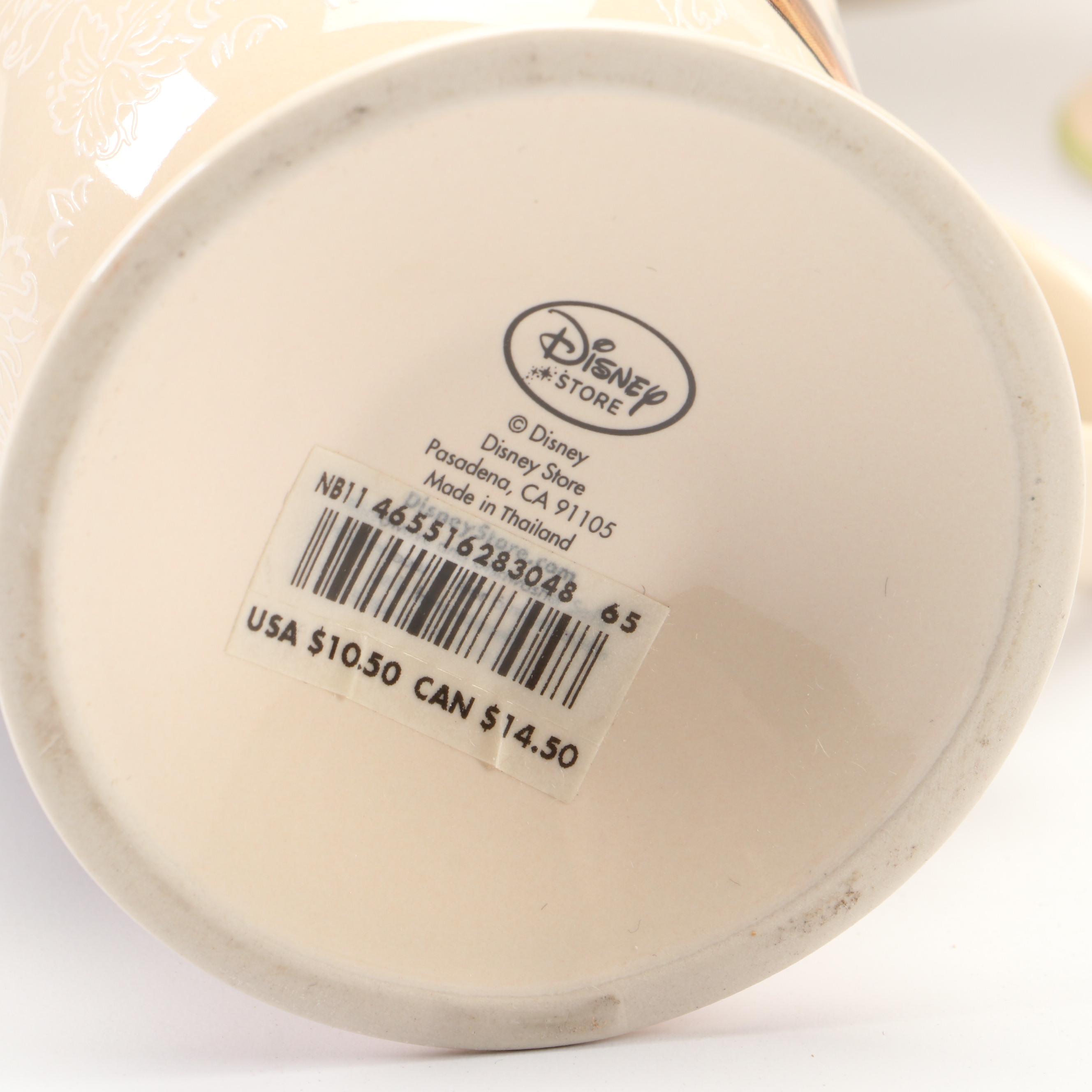 Disney Store Designer Princess Collection Ceramic Mugs