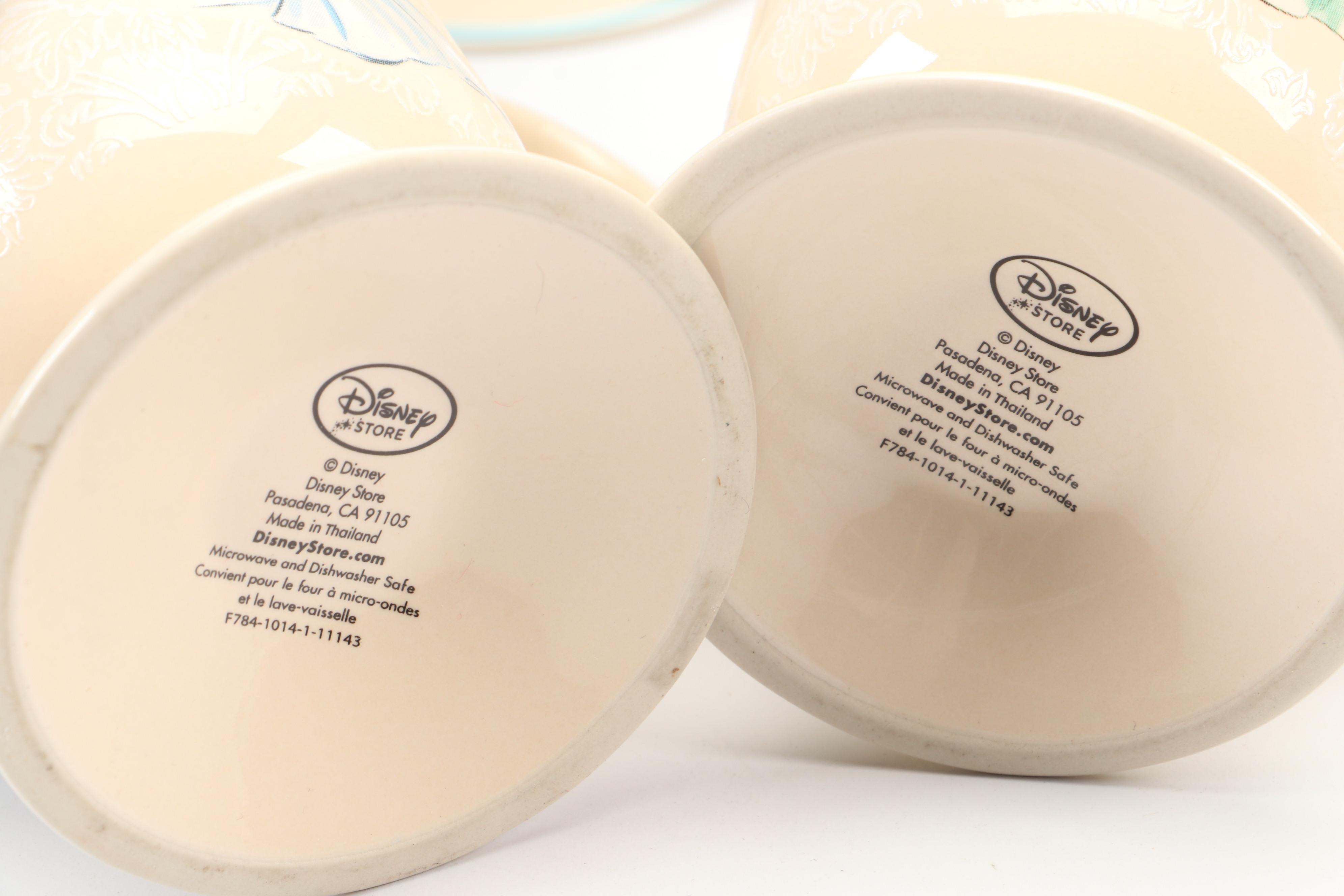 Disney Store Designer Princess Collection Ceramic Mugs