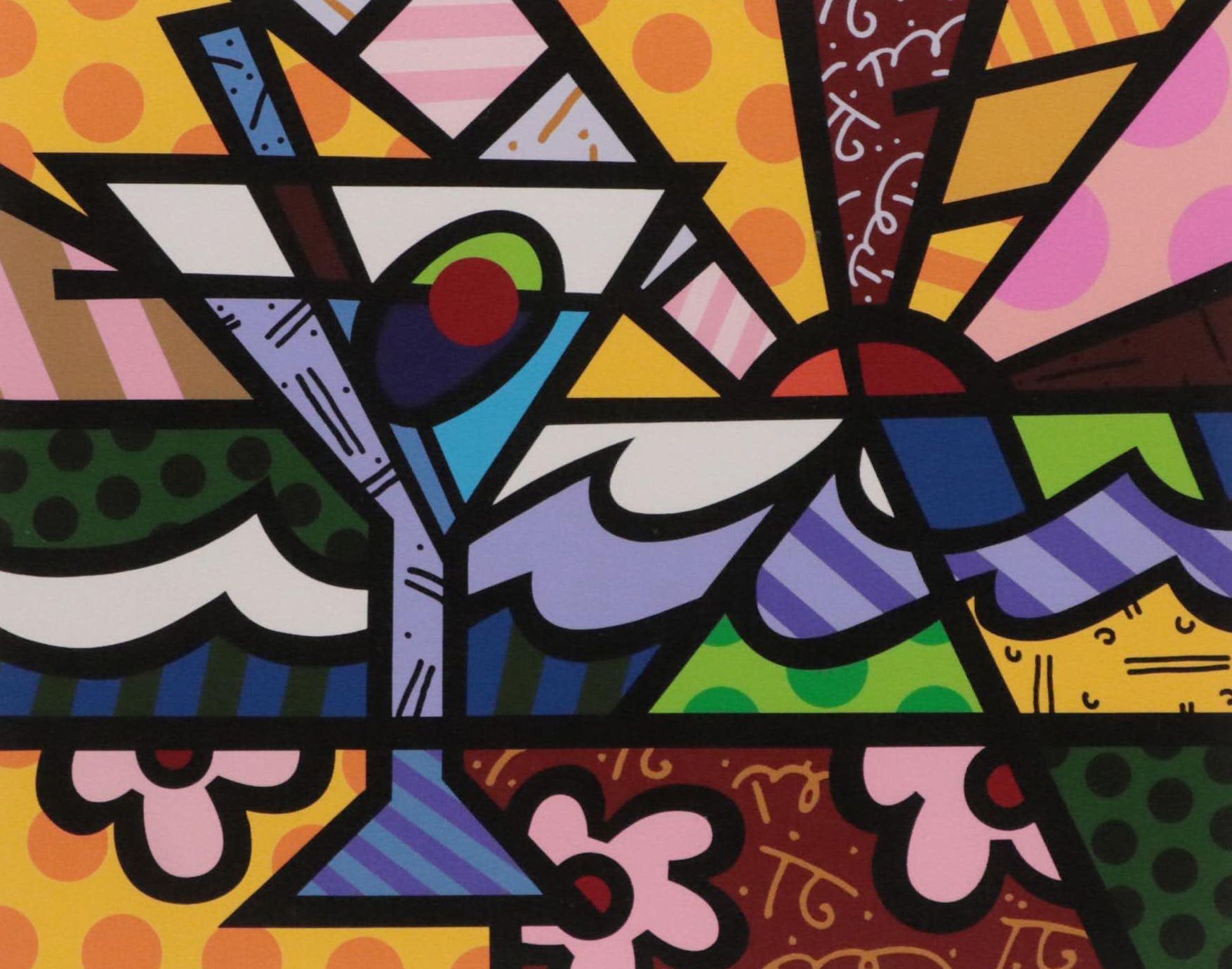 Romero Britto Giclée of Martini Glass, Late 20th Century