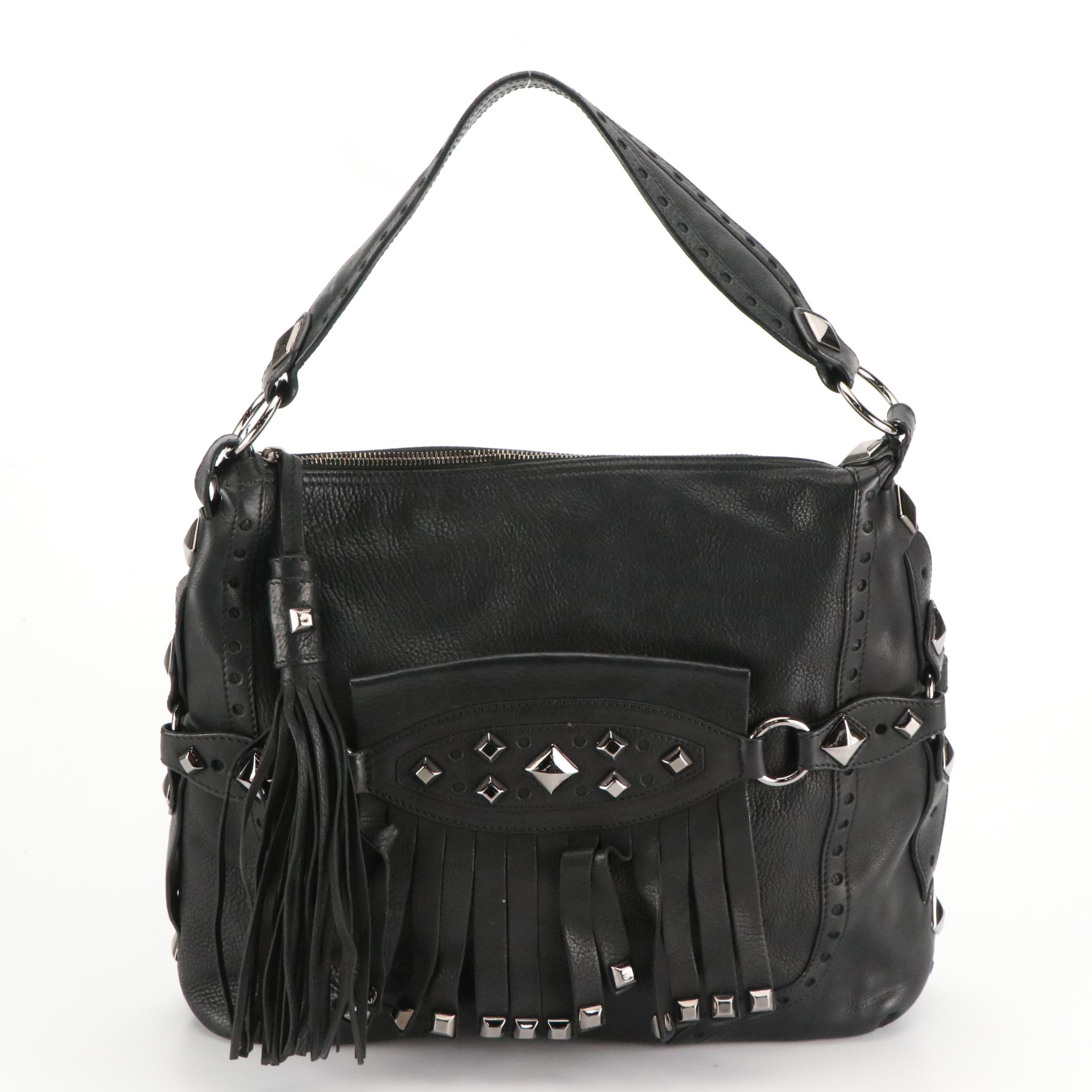 Michael Kors Collegiate Top Zip Fringe Shoulder Bag and Hutton Hobo Bag