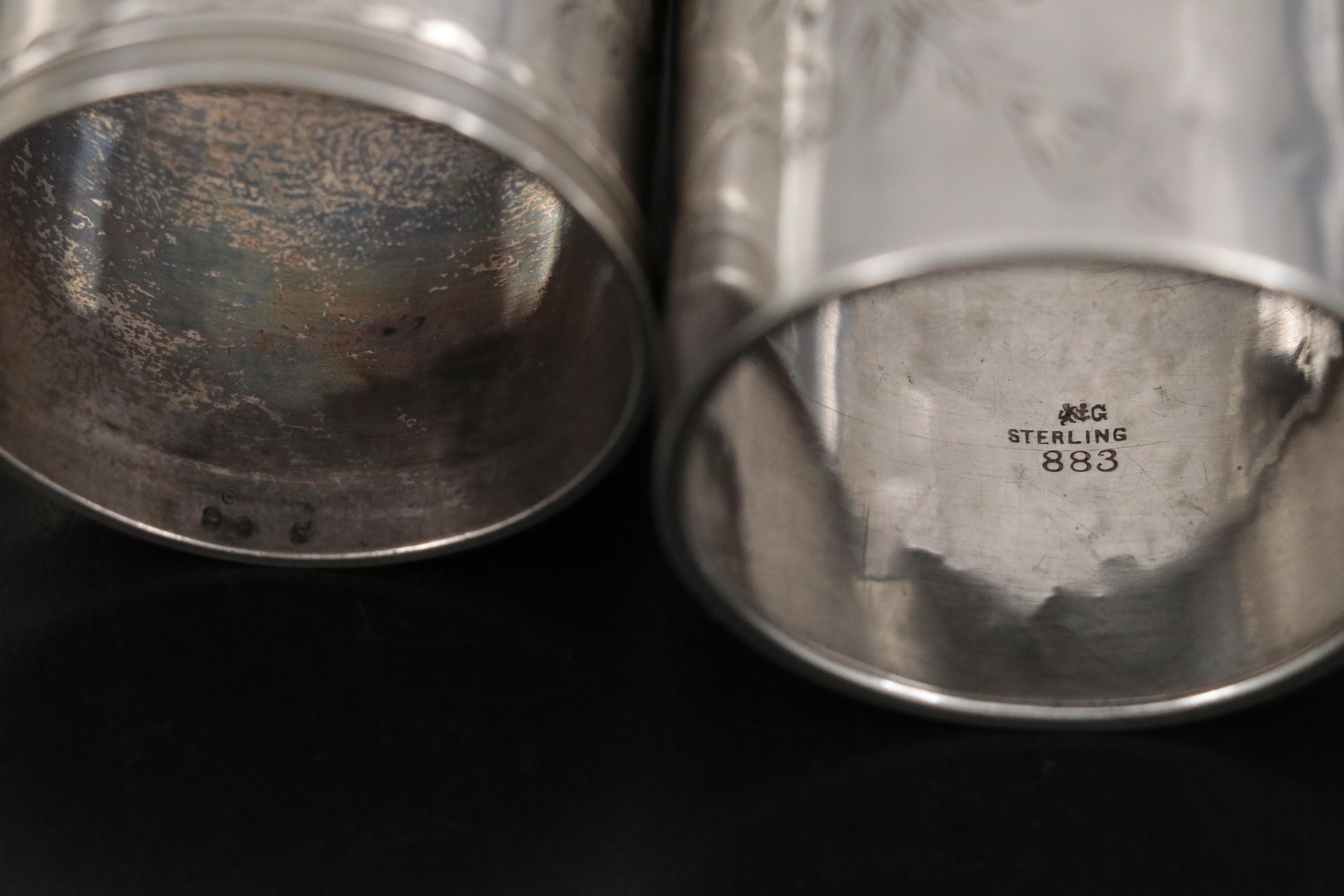 Gorham and Other Sterling Silver and Silver Plate Napkin Rings