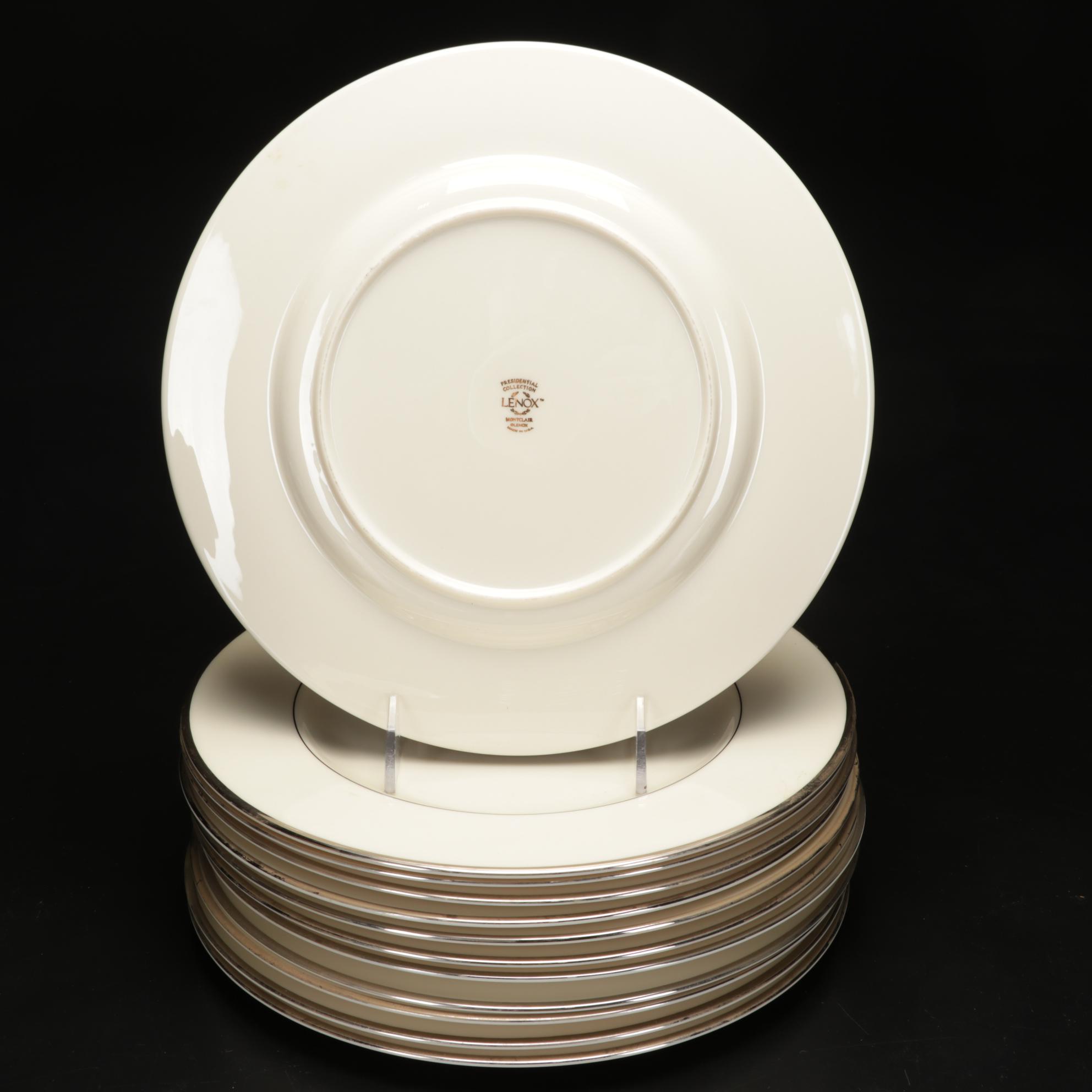 Lenox "Montclair" Platinum Dinnerware Collection, Fifty-Six Pieces, 1949-2004
