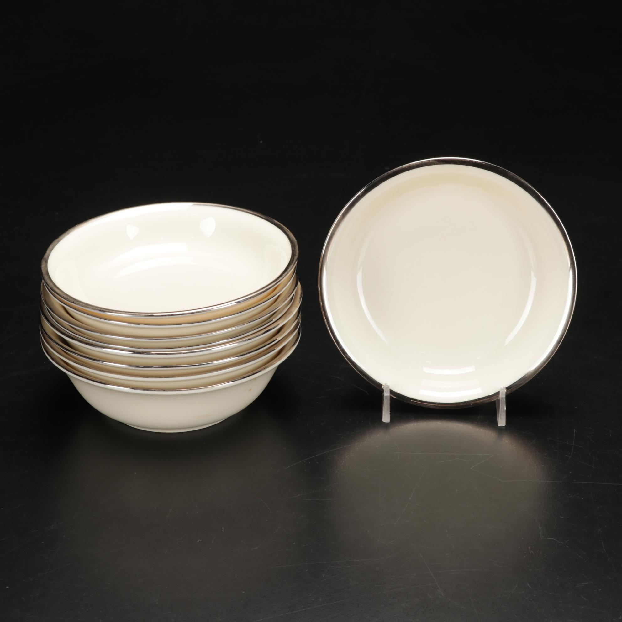 Lenox "Montclair" Platinum Dinnerware Collection, Fifty-Six Pieces, 1949-2004