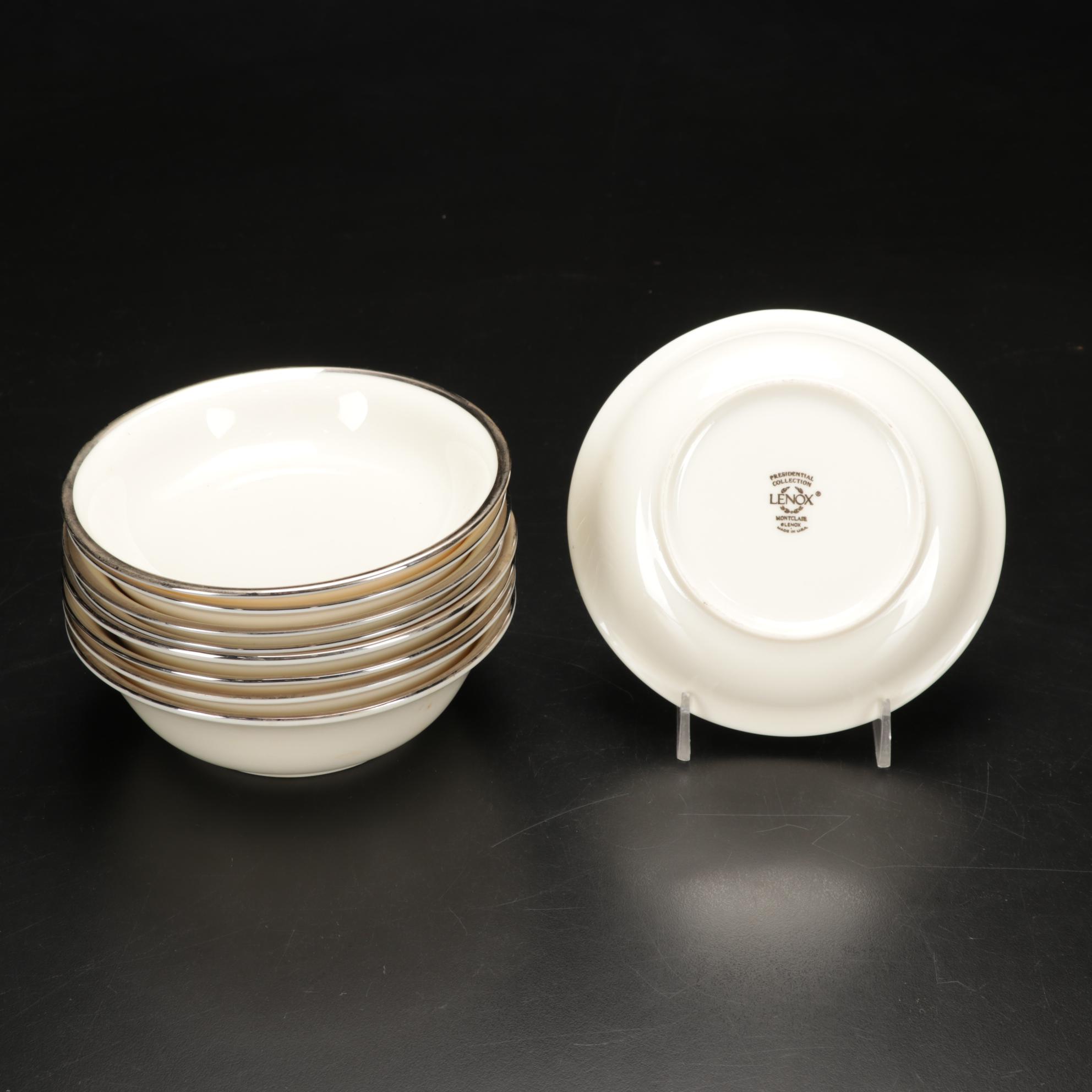 Lenox "Montclair" Platinum Dinnerware Collection, Fifty-Six Pieces, 1949-2004