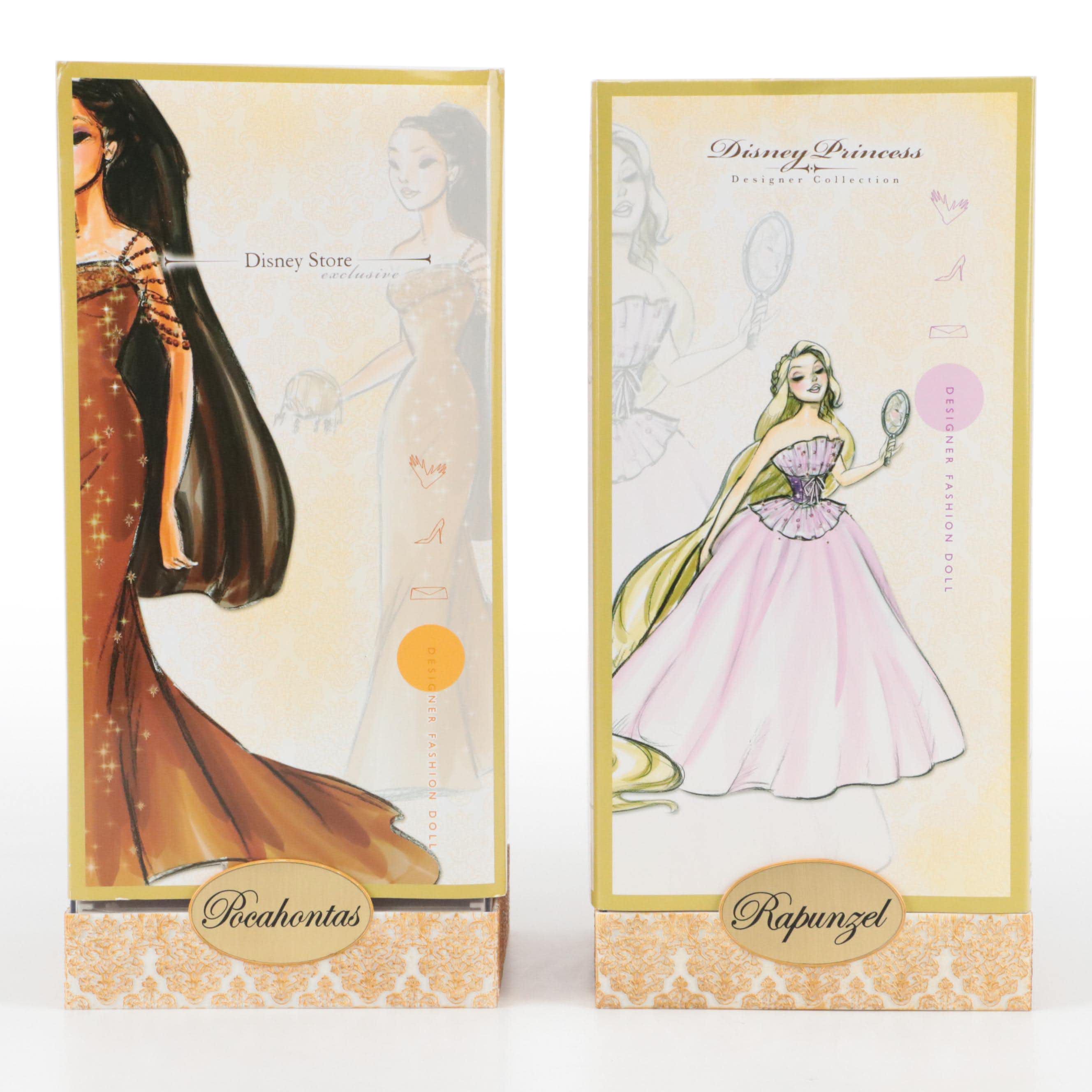 Disney Princess Designer Collection Pocahontas and Rapunzel Dolls