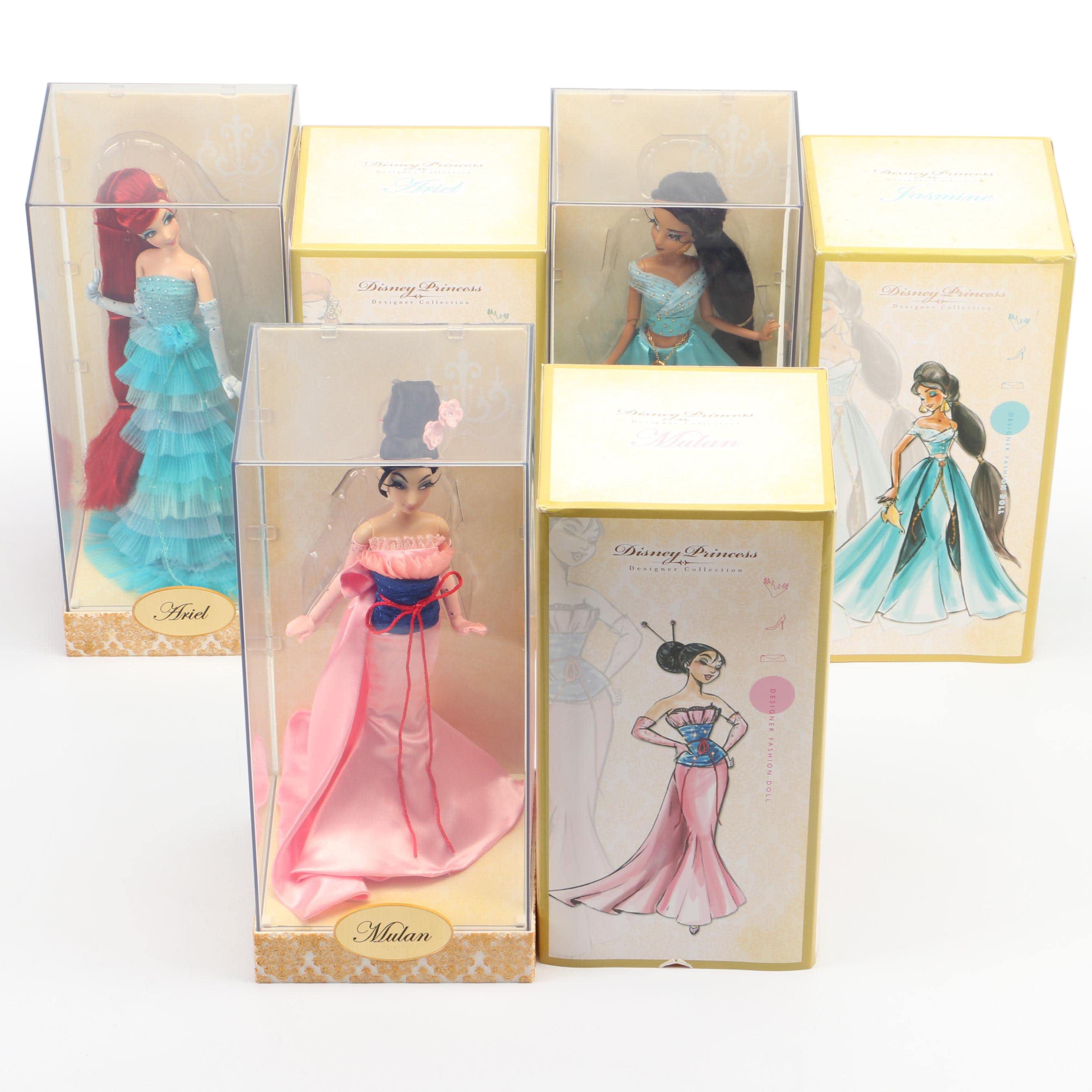 Disney Princess Designer Collection Ariel, Jasmine and Mulan Dolls