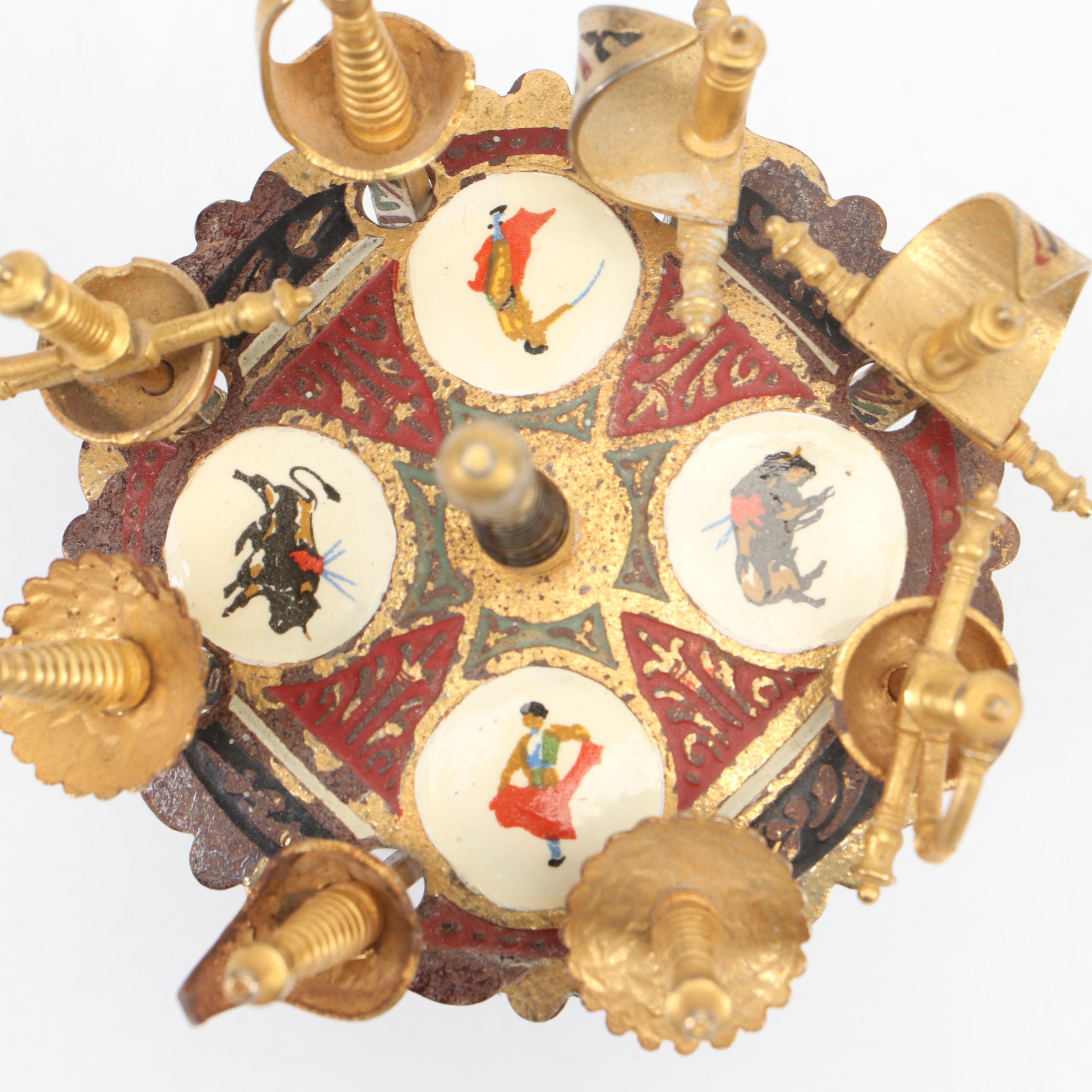 Spanish Toledo Sword Cocktail Pick Set with Enameled Stand EBTH