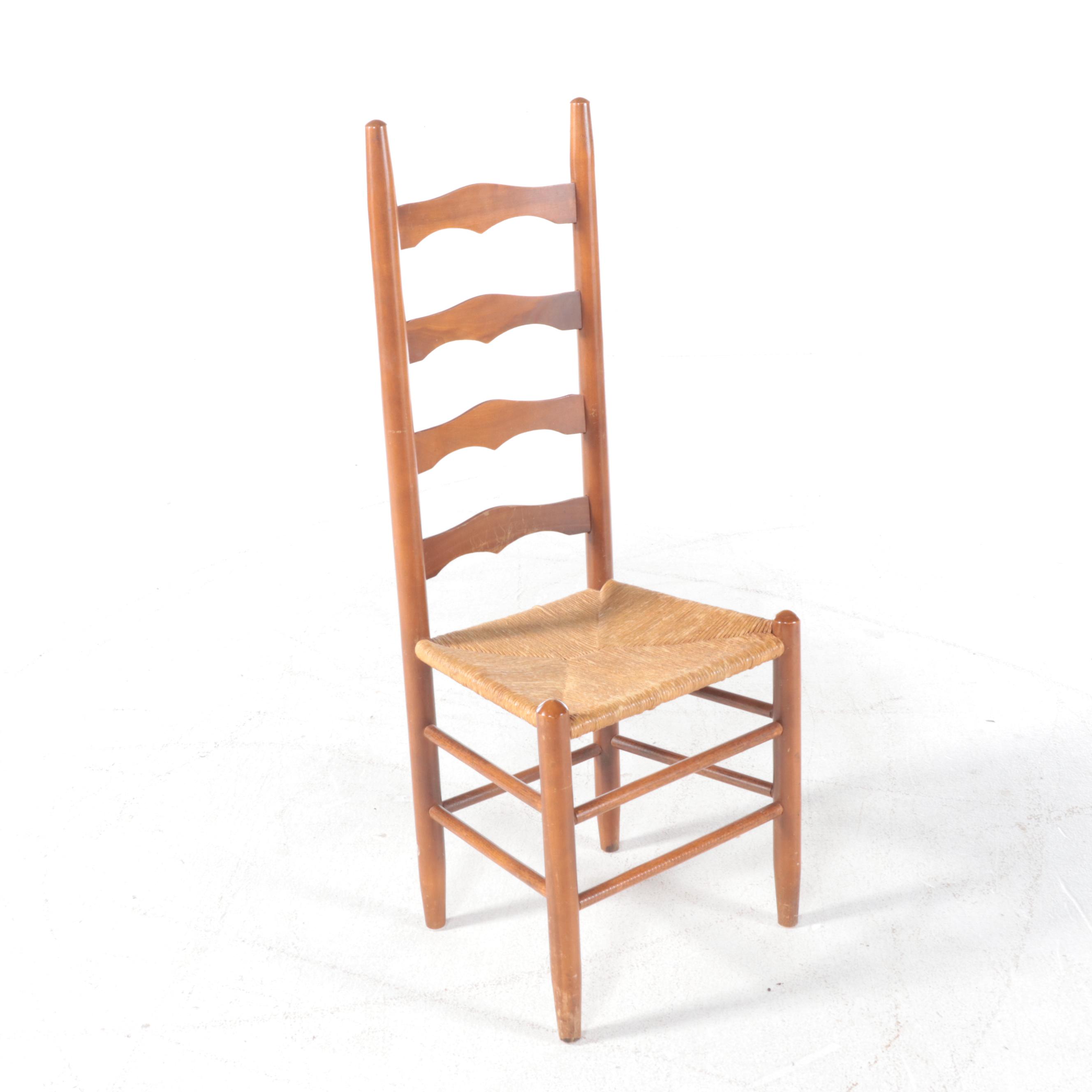 Riverside Furniture "Meridian" Oak Roll-Top Desk Plus Colonial Style Side Chair