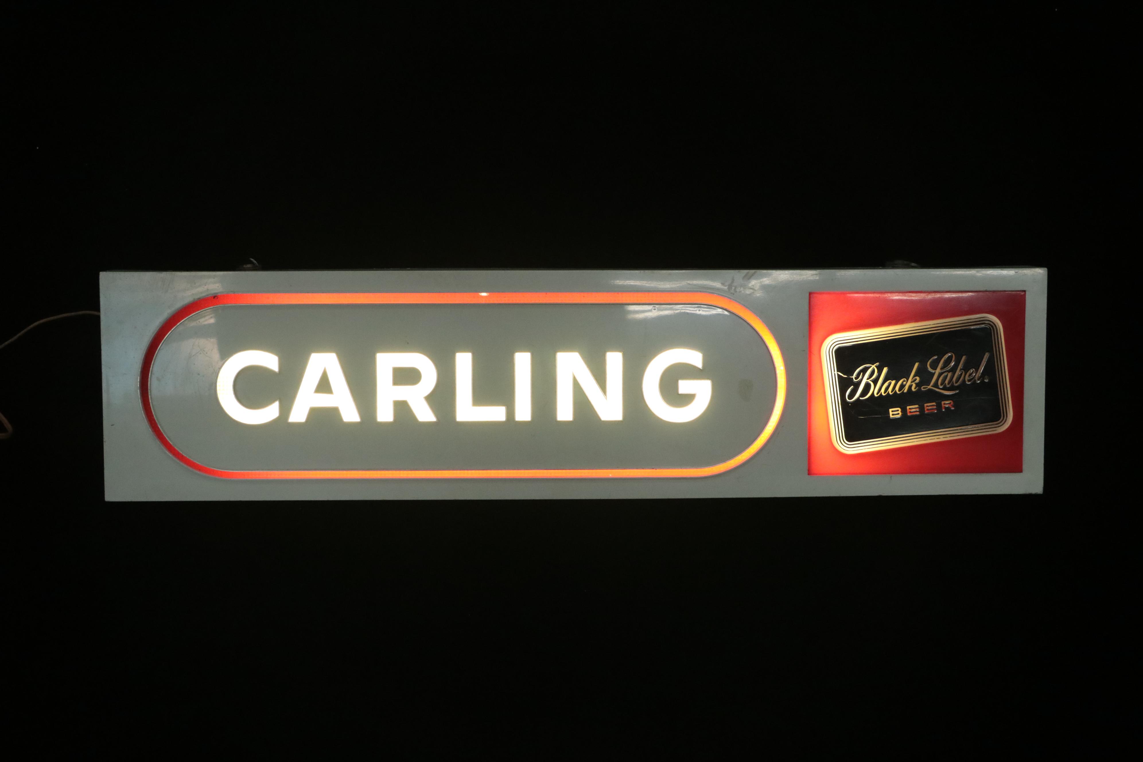 Carling Black Label Beer Lighted Sign