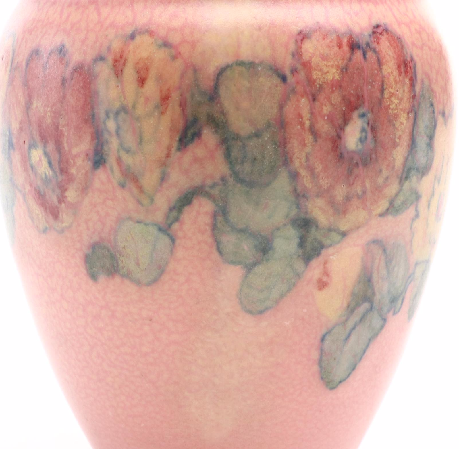 Rookwood Pottery Vellum Glaze Vase with Floral Motif, 1928