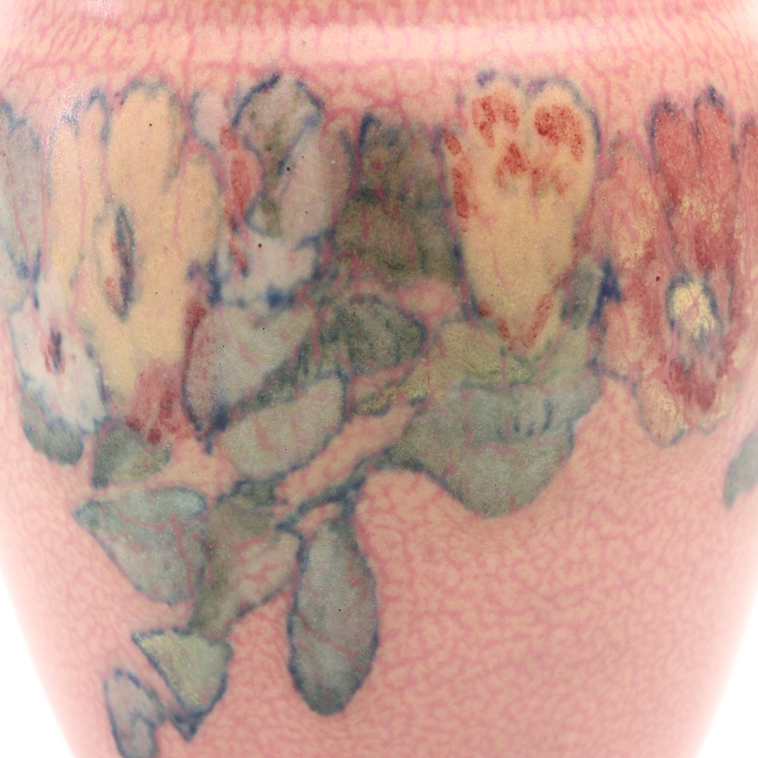 Rookwood Pottery Vellum Glaze Vase with Floral Motif, 1928
