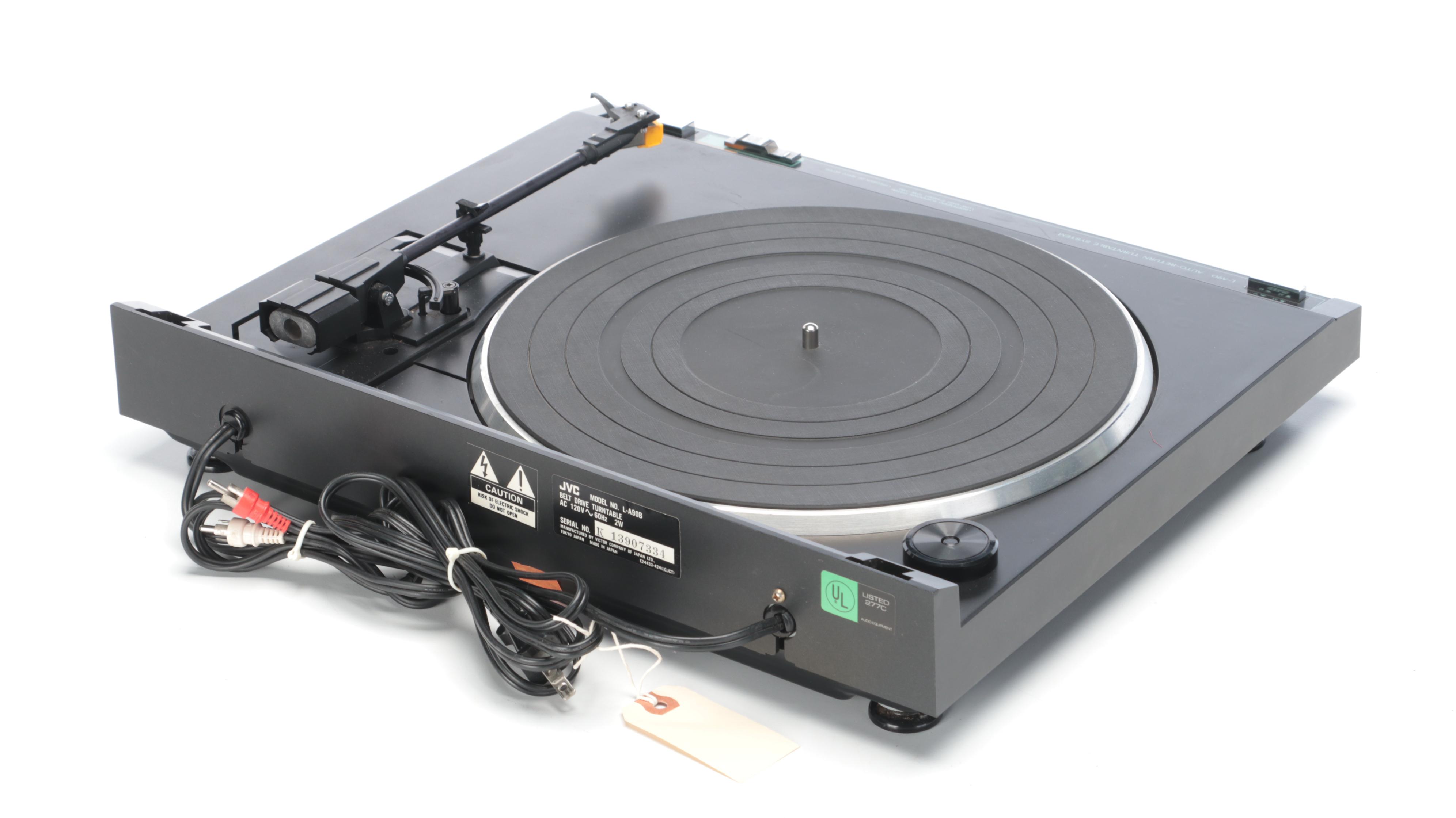 JVC Stereo Amplifier with Tuner, Cassette Deck, Equalizer, Turntable, Speakers