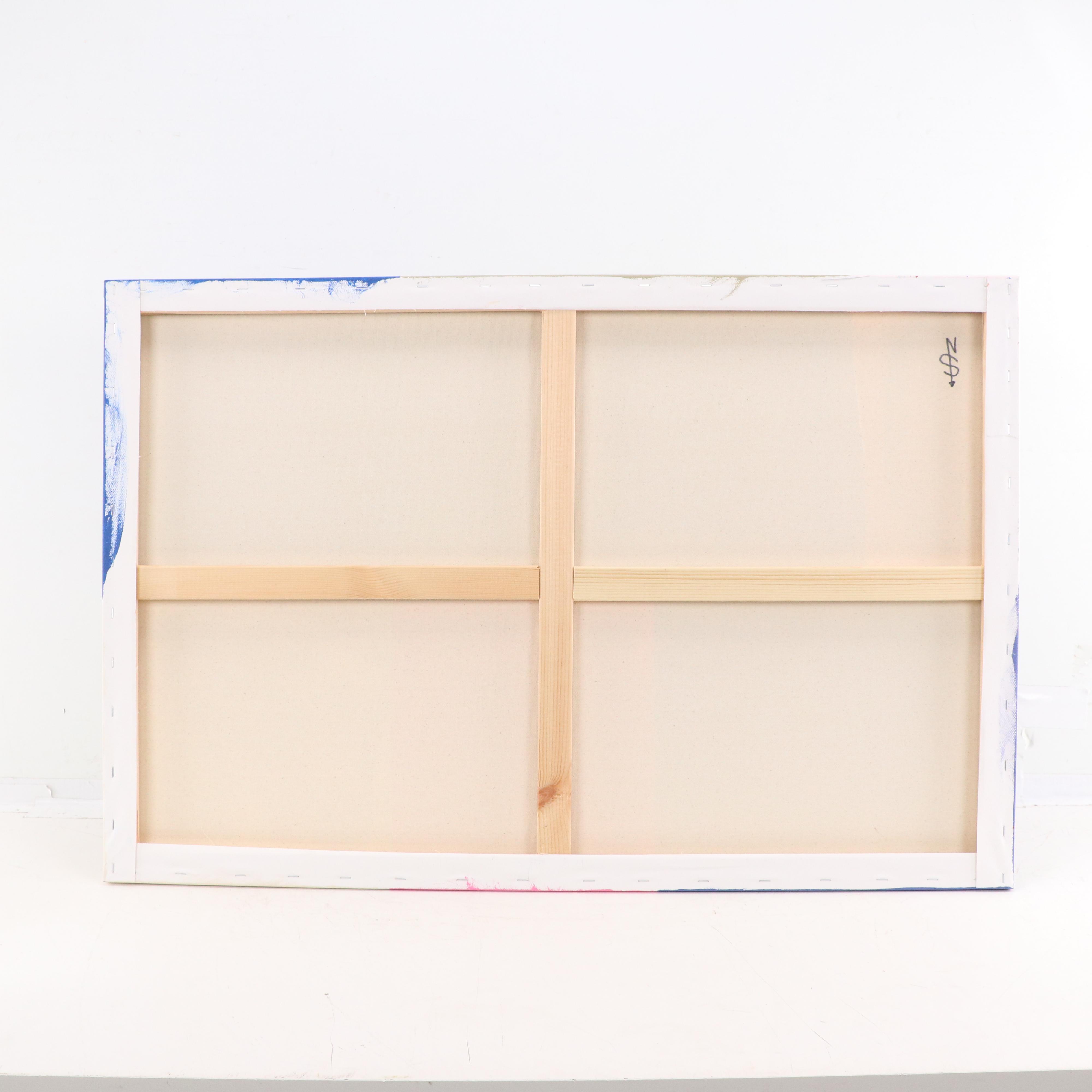 Neville Shenton Abstract Geometric Acrylic Painting, 2024