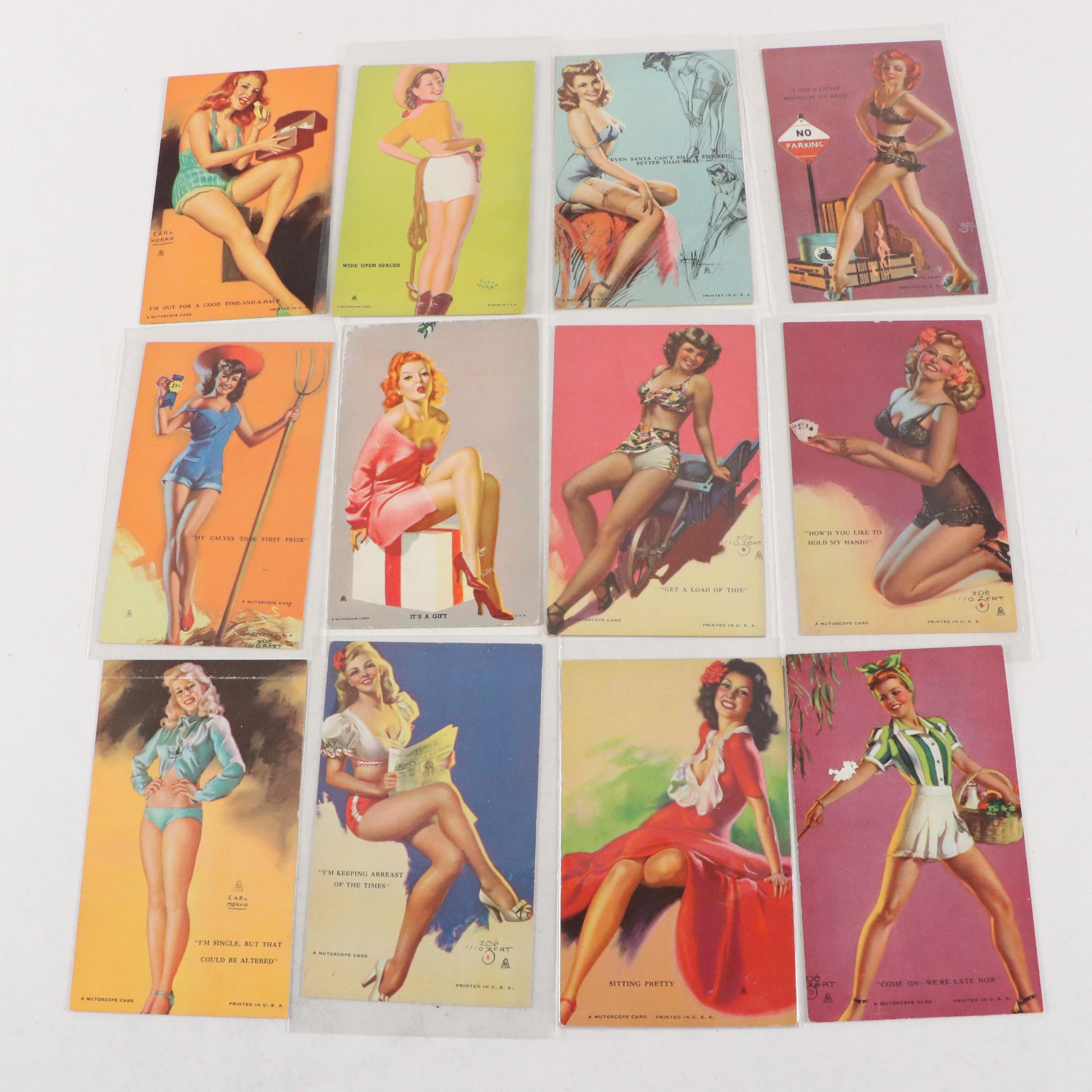 Earl Moran, Zoë Mozert with Other Pin-Up Mutoscope Cards and Note Pads