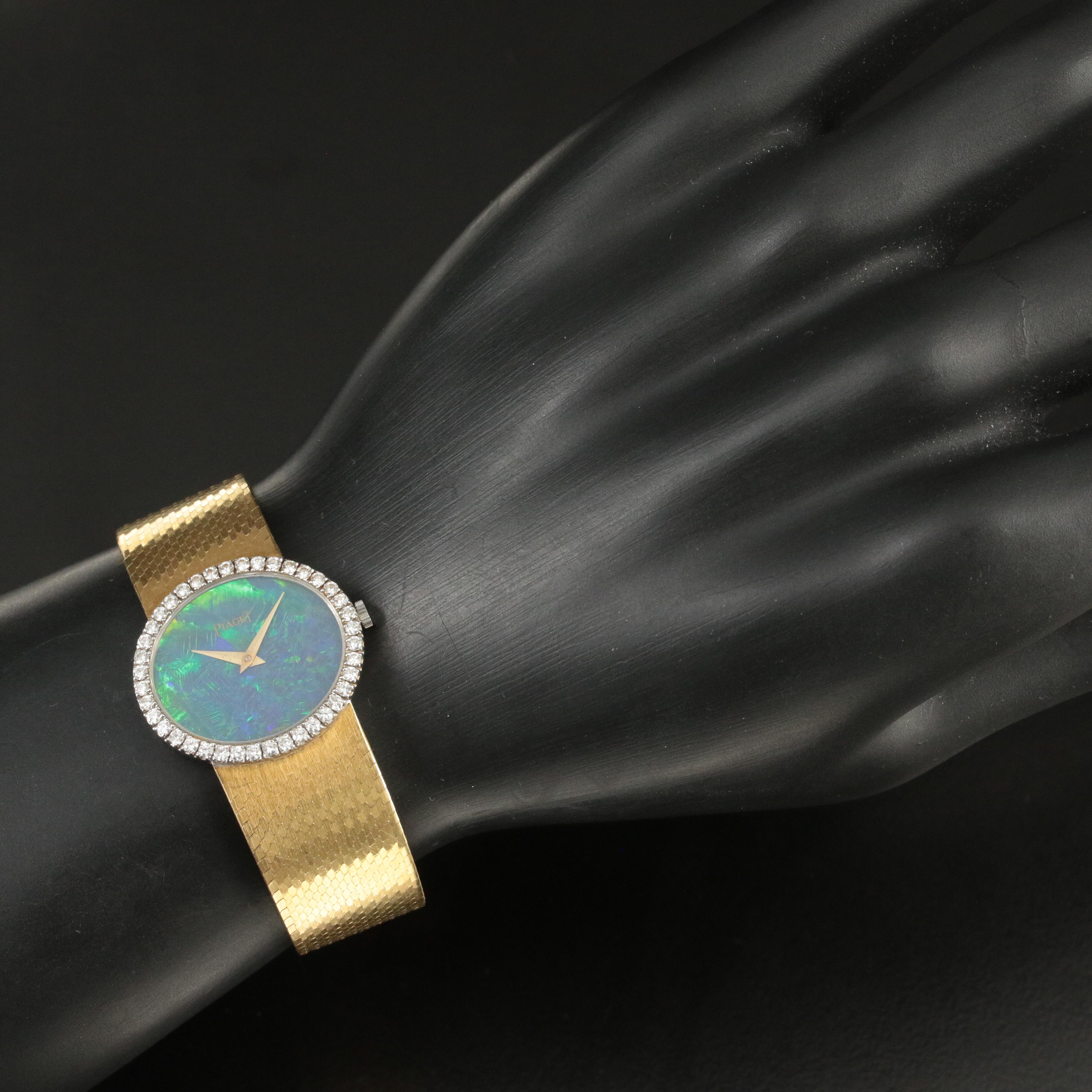 18K Piaget 1.00 CTW Diamond, Opal Dial Watch