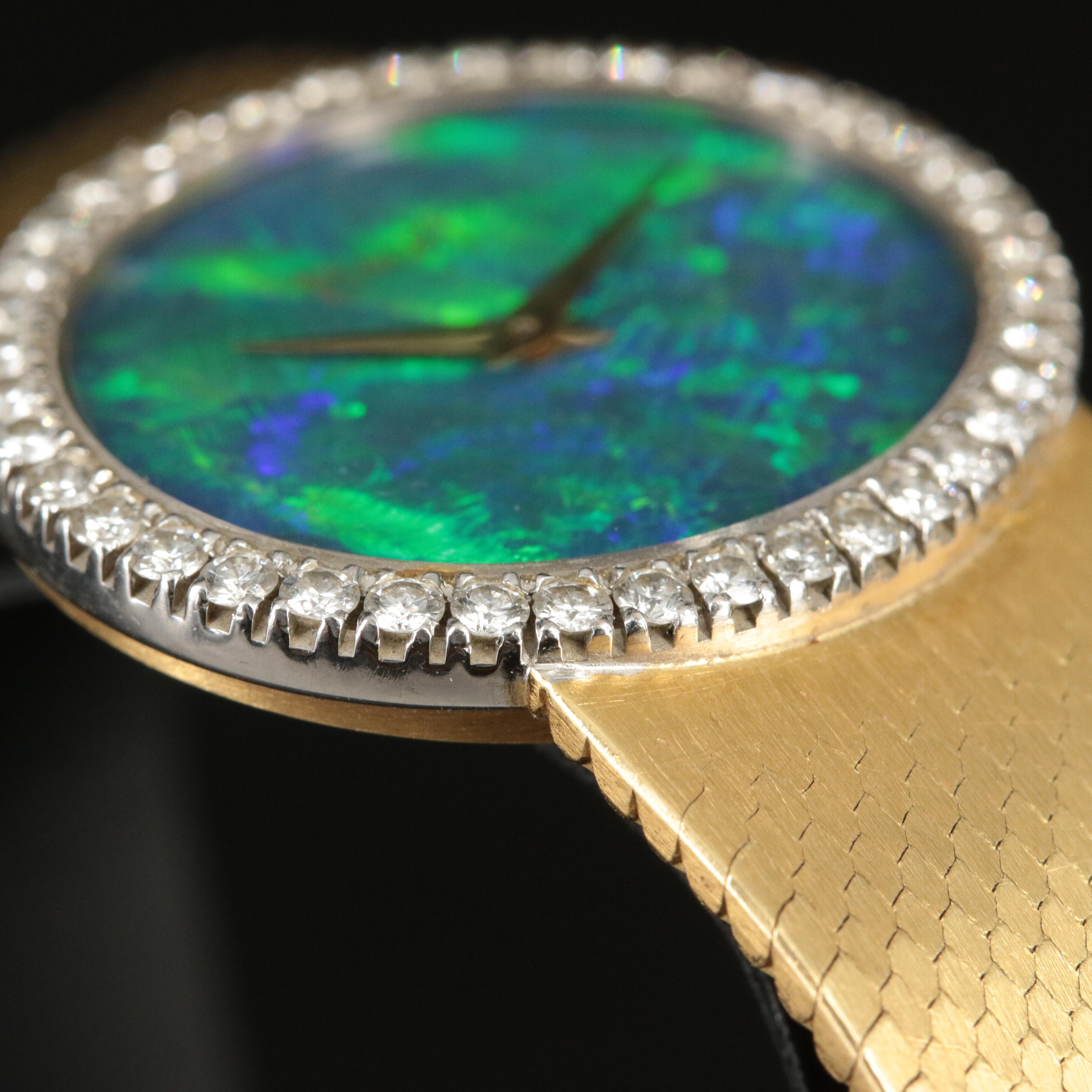 18K Piaget 1.00 CTW Diamond, Opal Dial Watch