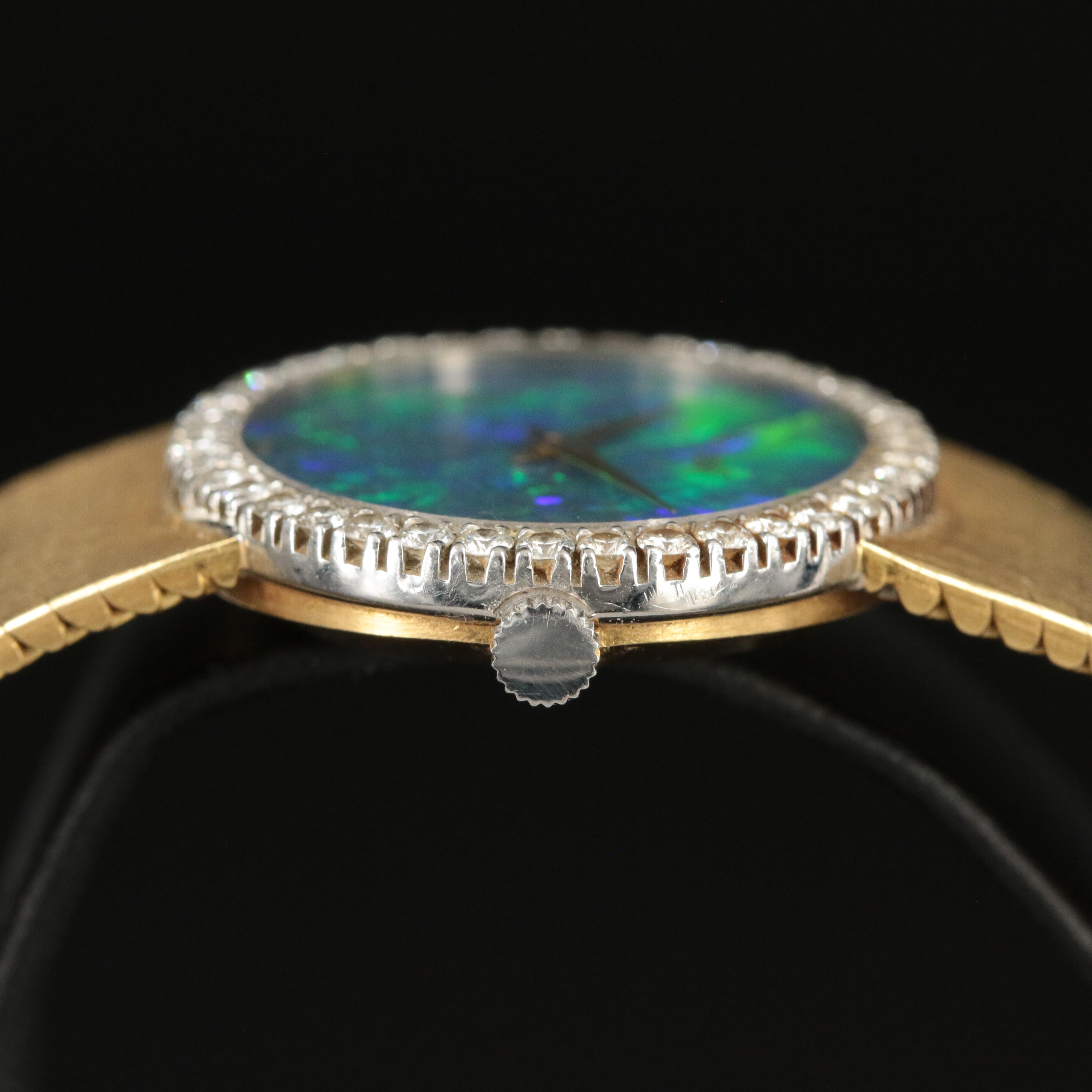 18K Piaget 1.00 CTW Diamond, Opal Dial Watch