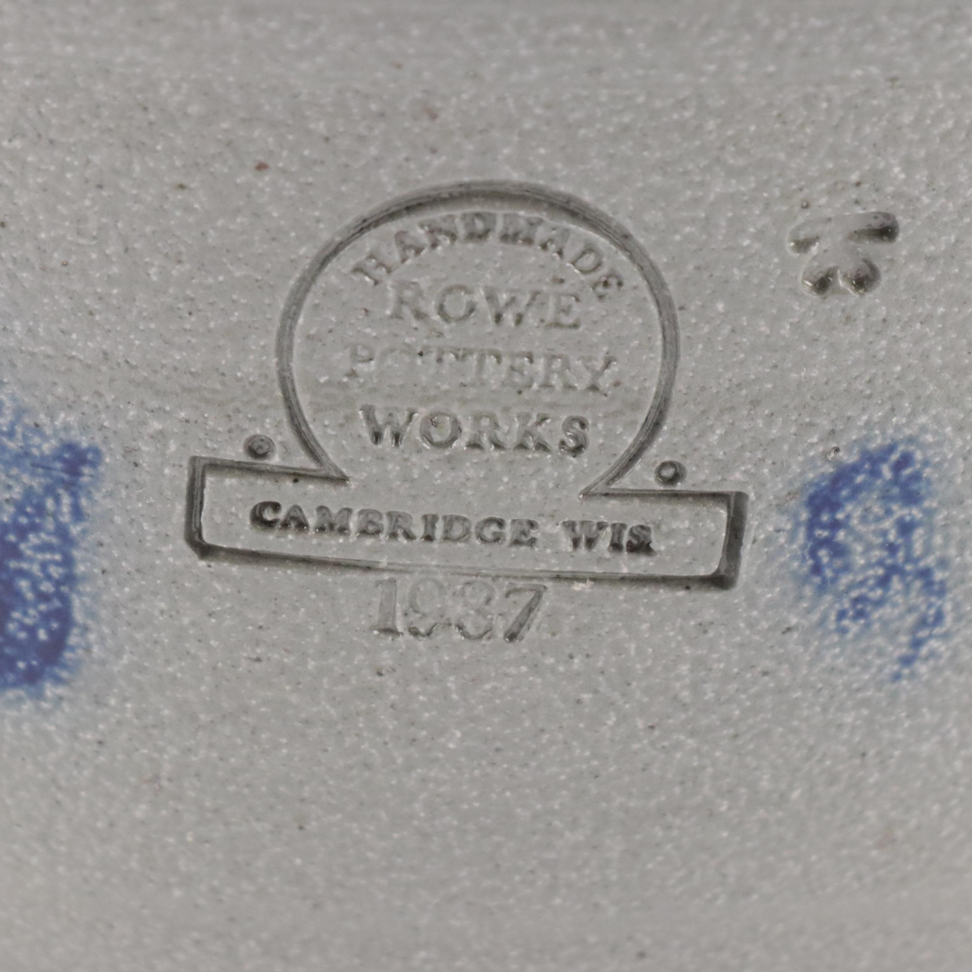 Rowe Pottery Salt Glazed Stoneware Mixing Bowl with Other Ceramic Baking Pan