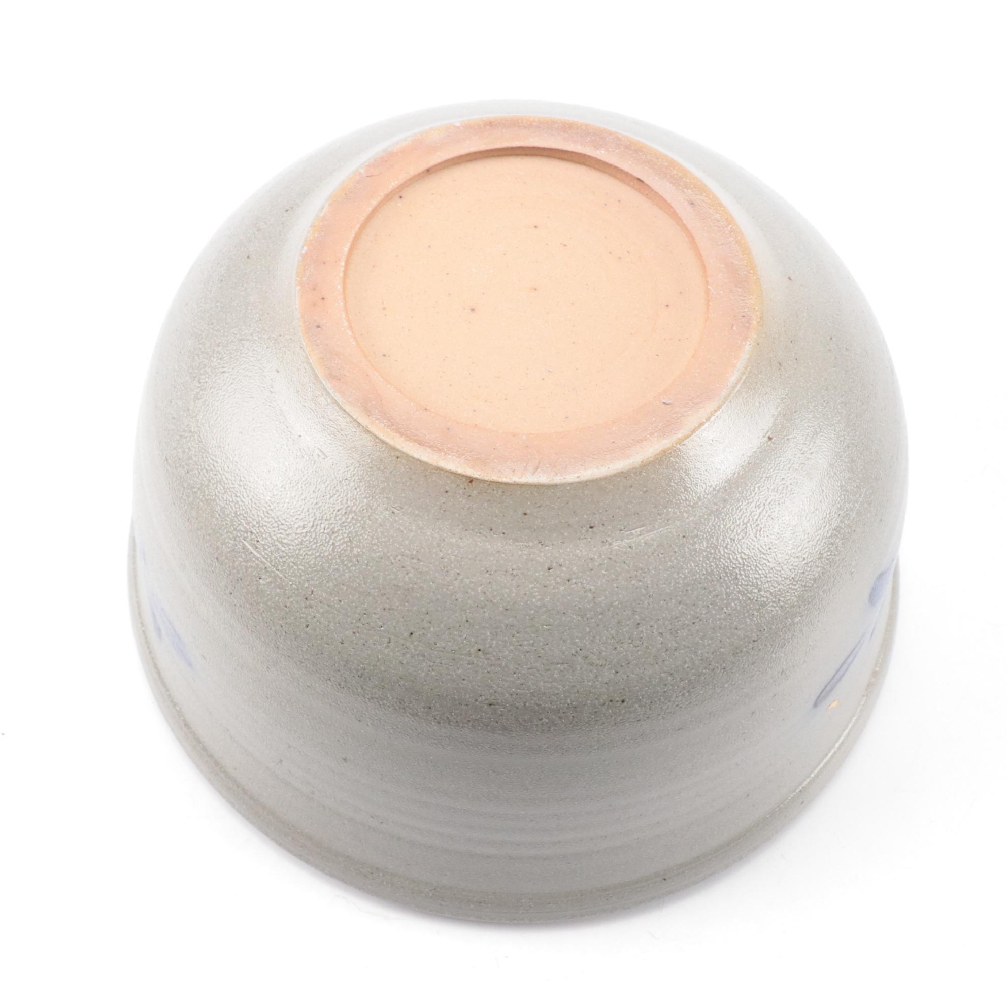 Rowe Pottery Salt Glazed Stoneware Mixing Bowl with Other Ceramic Baking Pan