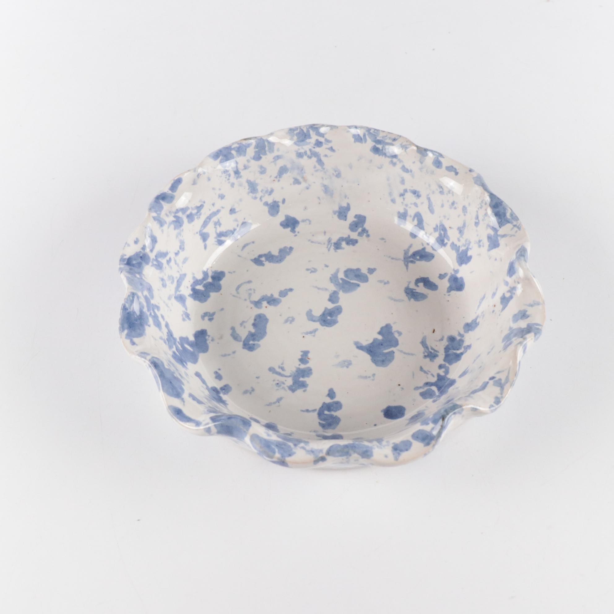 Rowe Pottery Salt Glazed Stoneware Mixing Bowl with Other Ceramic Baking Pan