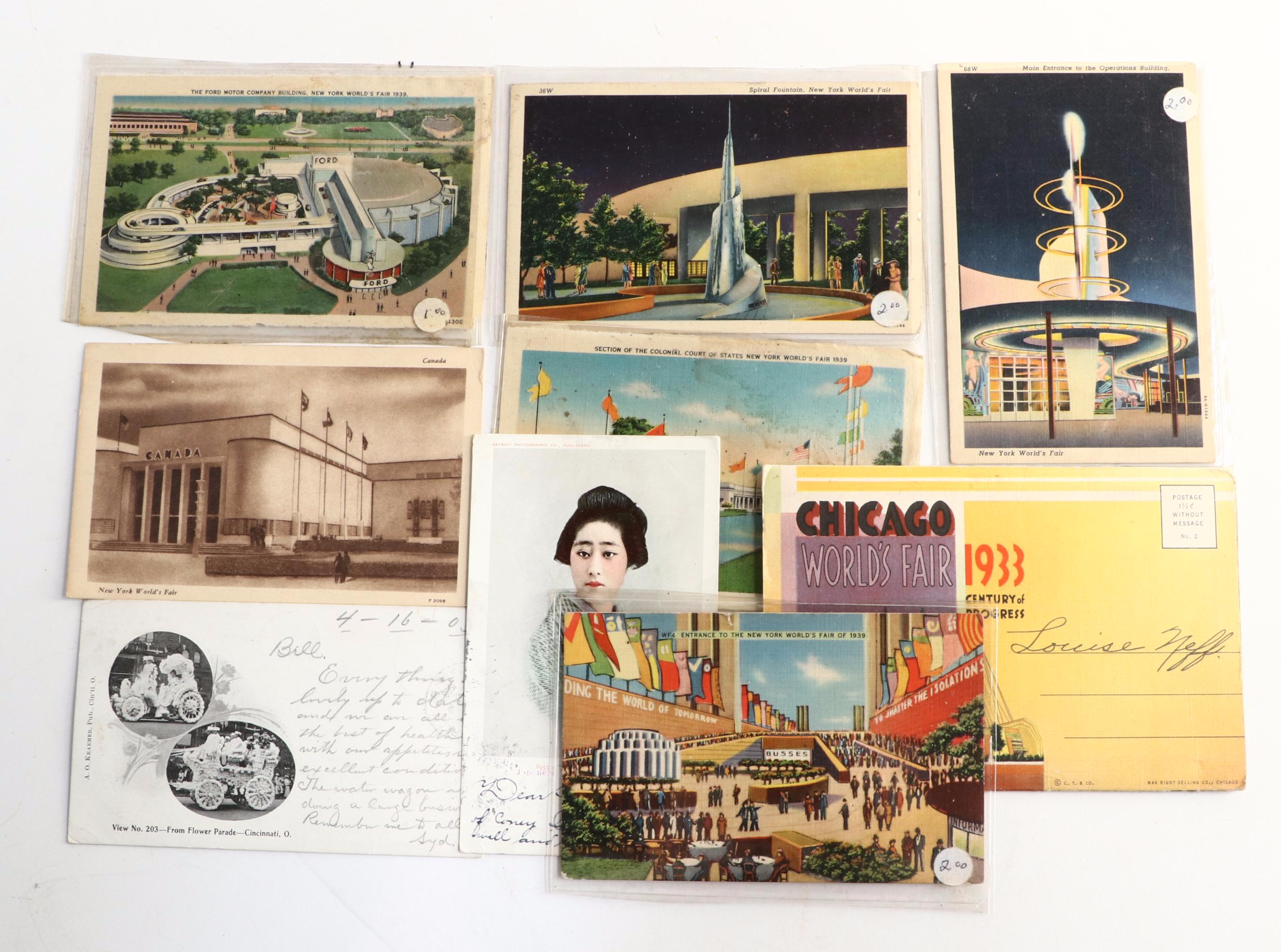 World's Fair with Other Souvenir Postcards and Photographs