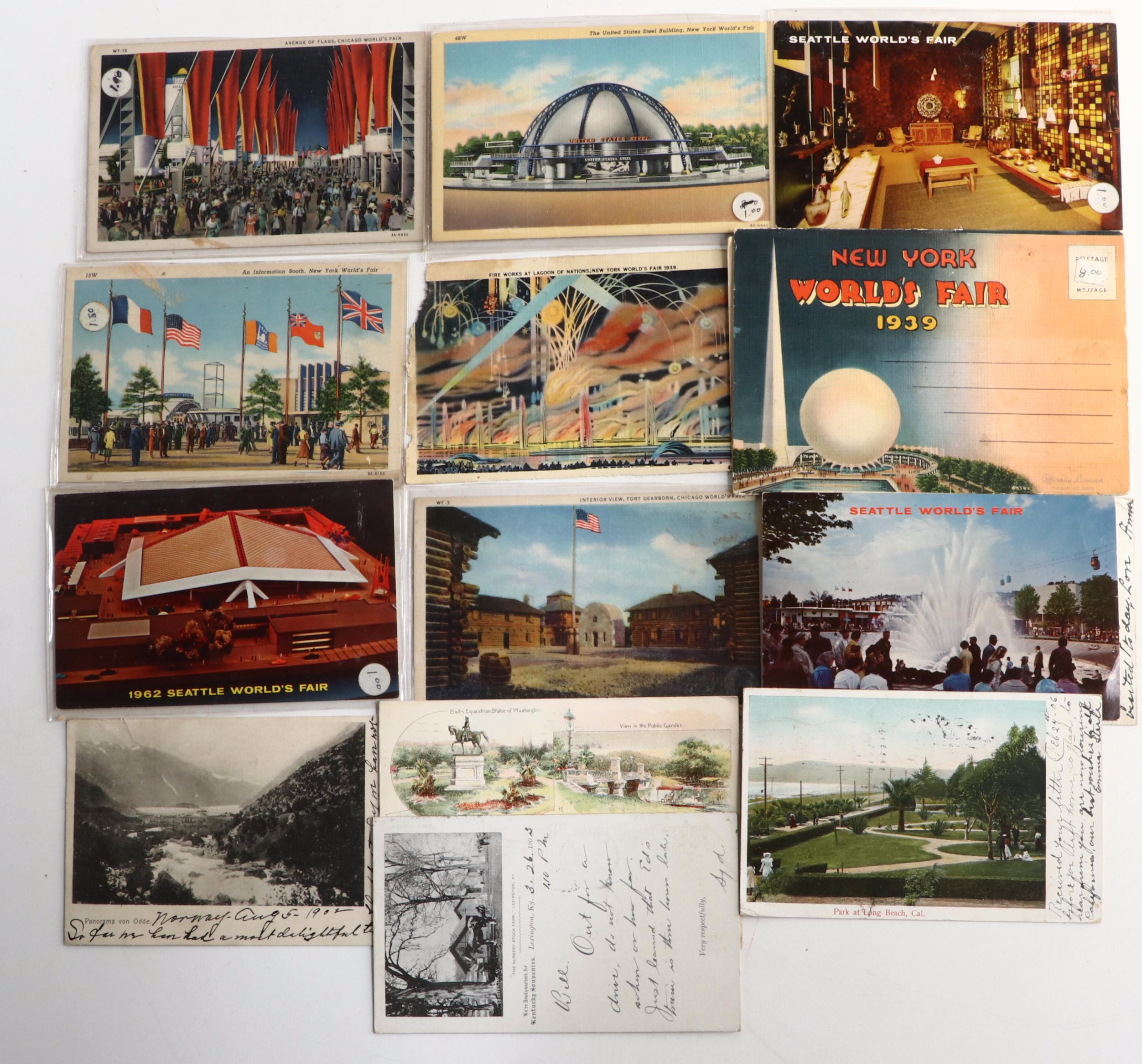 World's Fair with Other Souvenir Postcards and Photographs